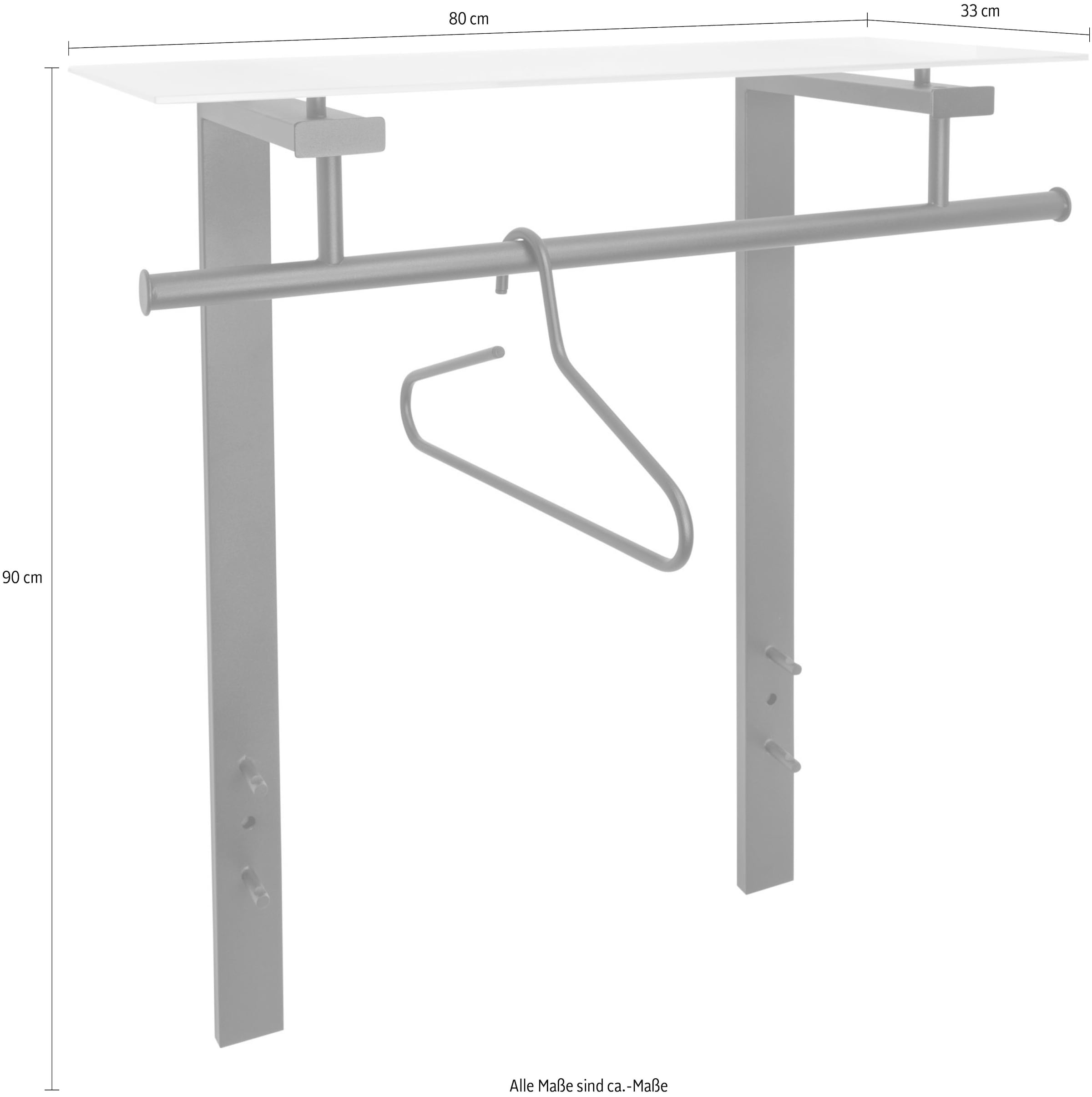 Spinder Design Barre de penderie »DUTCH« porte-manteau mural moderne en acier et verre