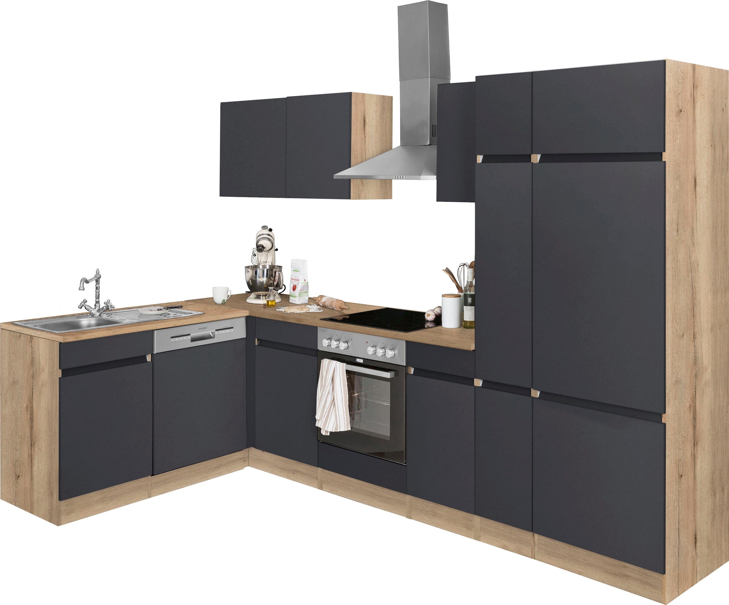 Image of OPTIFIT Winkelküche "Roth" Stellmasse 300x175 cm, wahlweise mit E-Geräten, mit Apothekerschrank