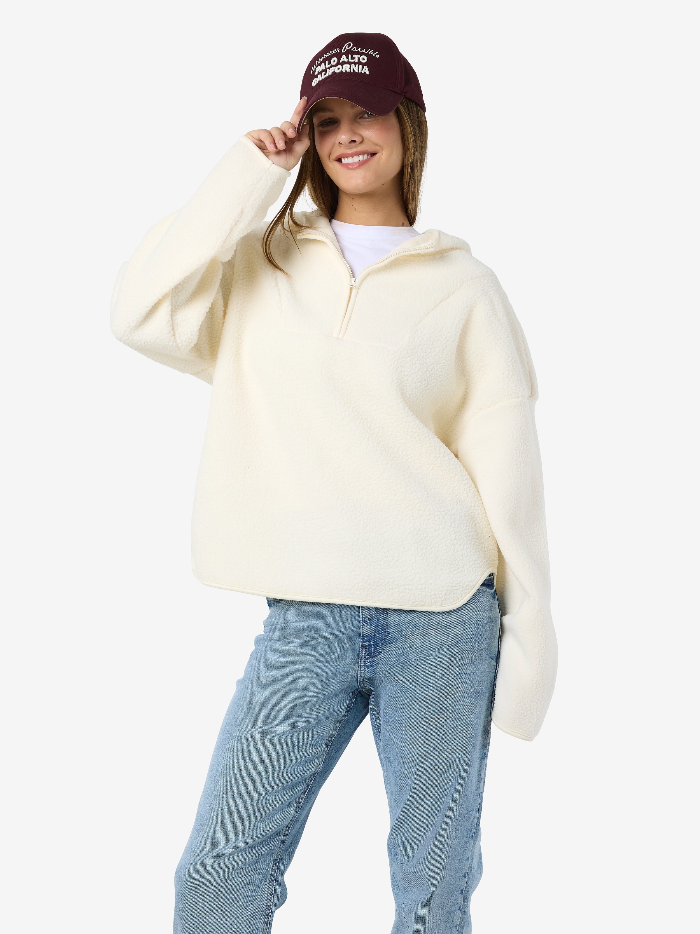 Noisy may Kapuzensweatshirt »NMCOZY L/S HALFWAY ZIP SWEATER JRS NOOS«