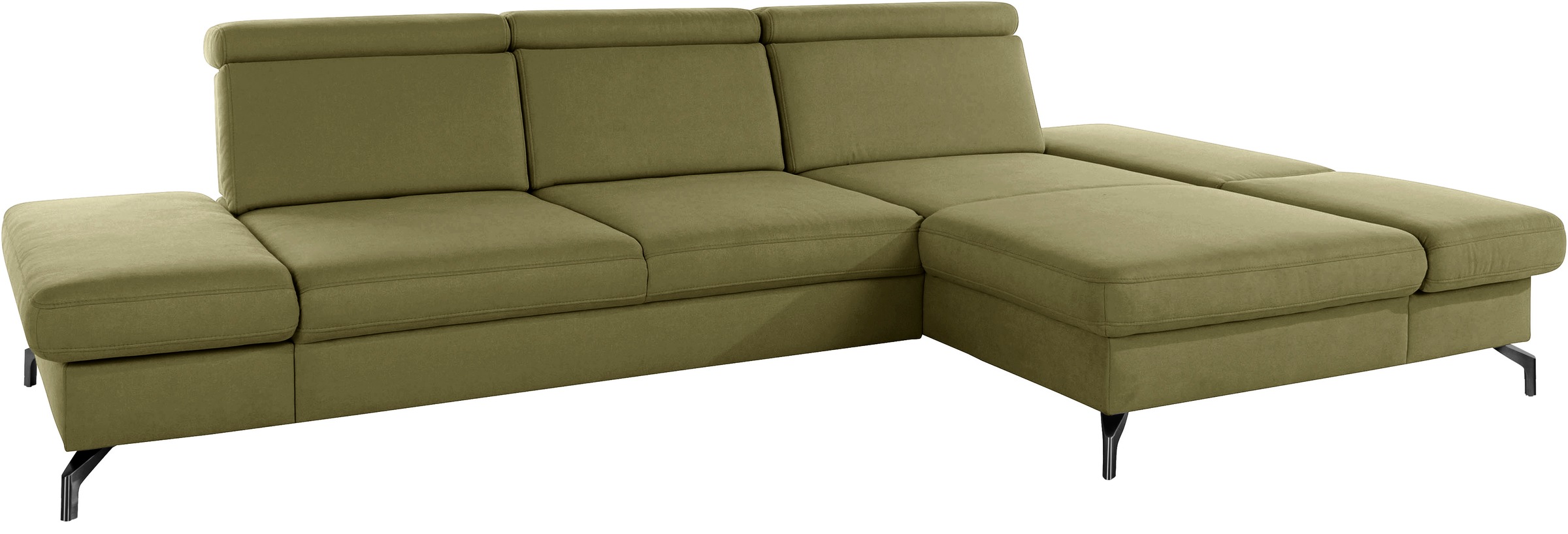sit&more Ecksofa »Brisbane L-Form«, Fusshöhe 12 cm, inklusive Sitztiefen-, Armteil- und Kopfteilverstellung