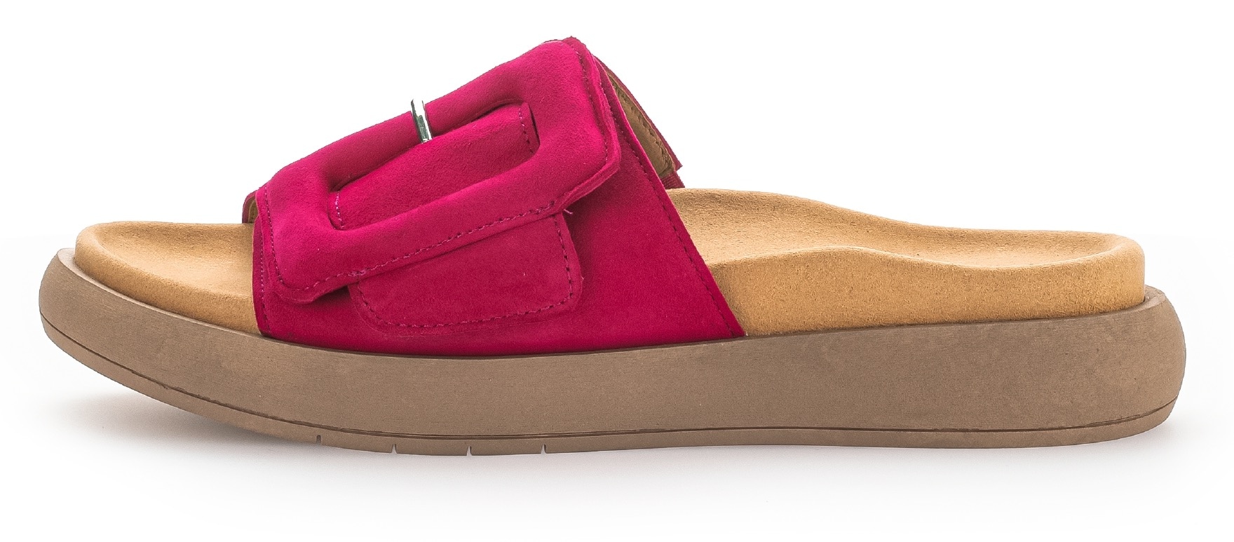 Gabor Pantolette, Plateau, Sommerschuh, Schlappen mit grosser Zierschnalle