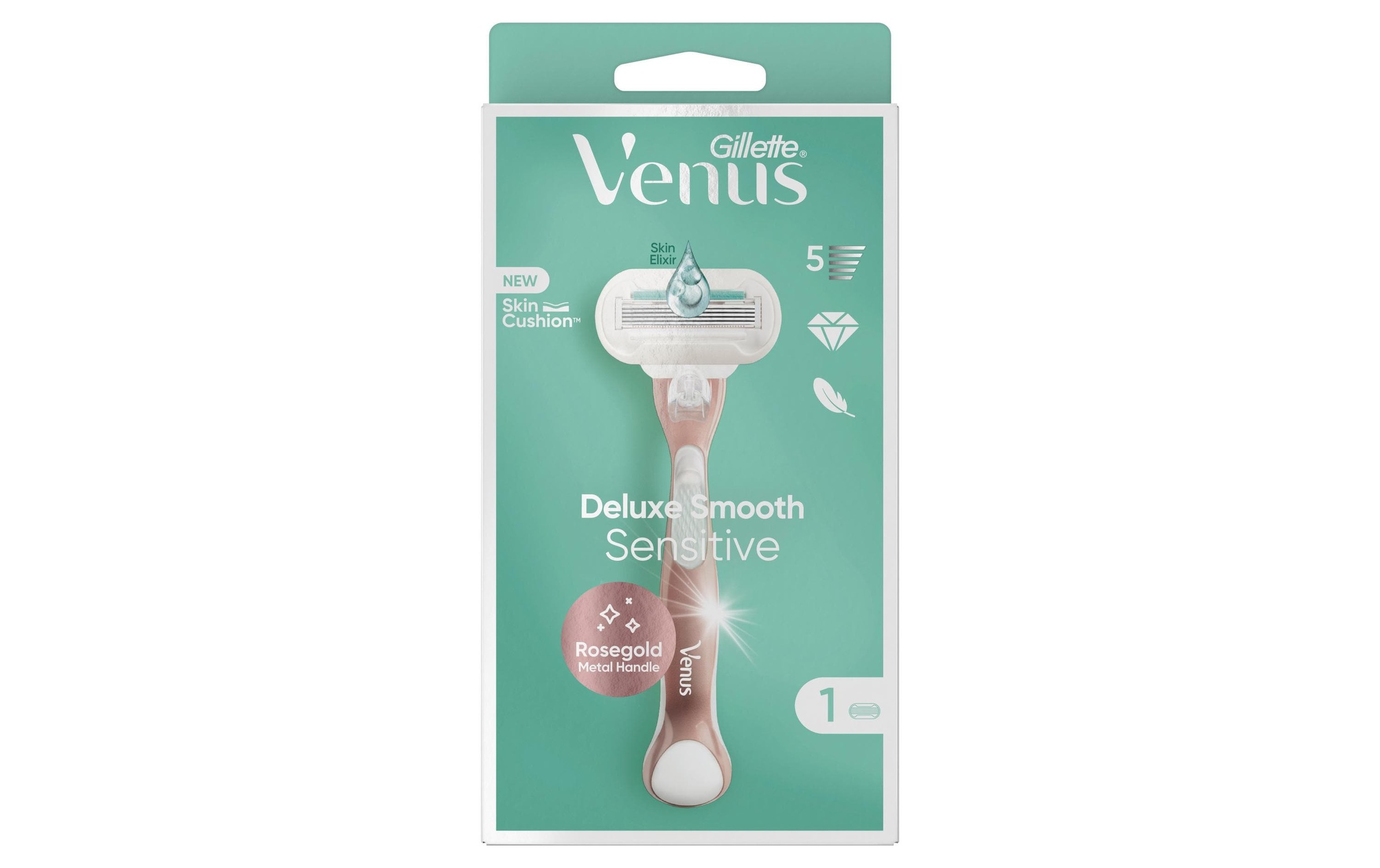 Gillette Venus Körperrasierer »Rasierer Deluxe Smooth Sensitive 1 Stück Roségoldfarben«