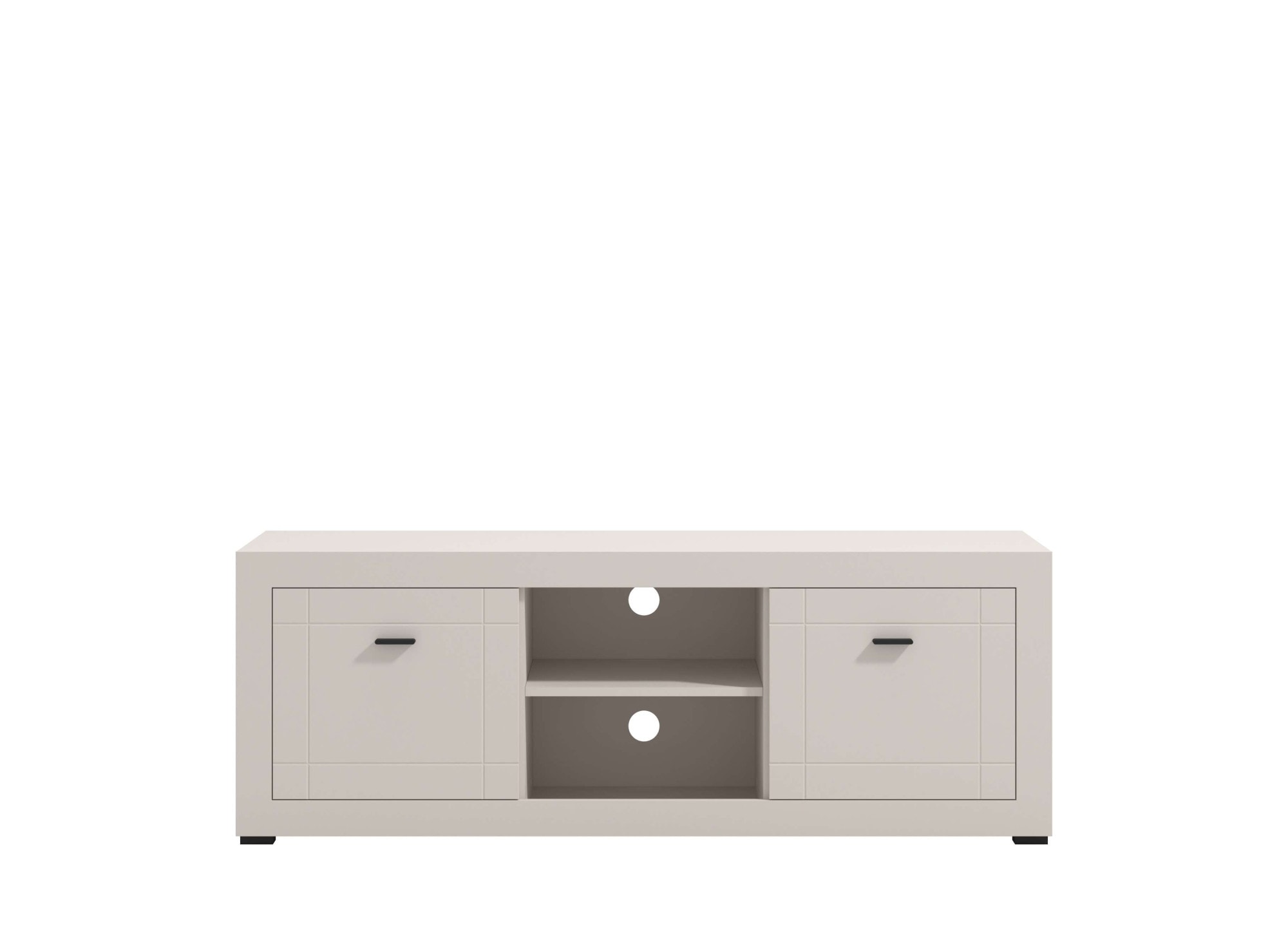 Home affaire Lowboard »Warwick TV-Board, TV-Kommode, TV-Schrank, TV-Unterschrank, TV-Möbel« Elegantes Lowboard in Kaschmir mit viel Stauraum, Heissfolienprägung