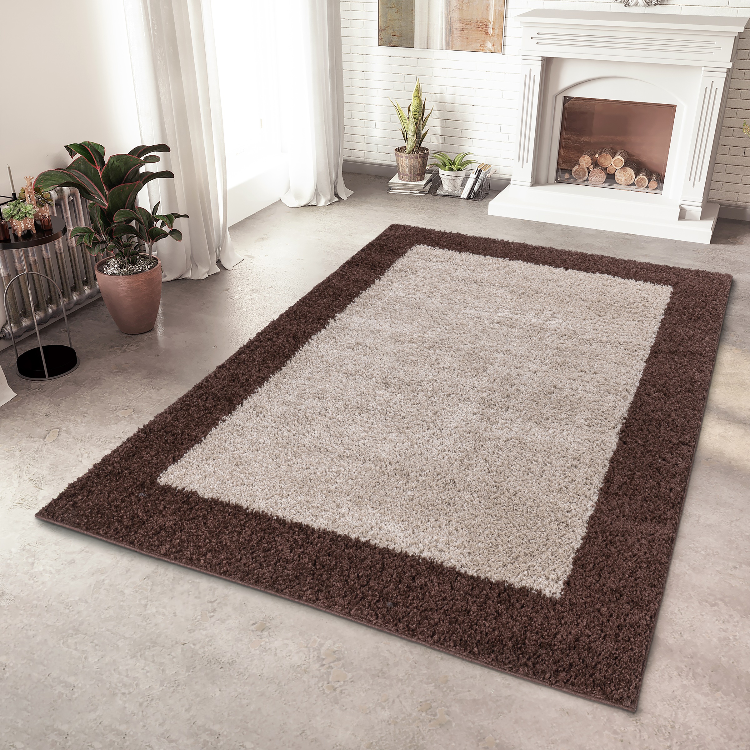 GOODproduct Hochflor-Teppich »Liams« rechteckig 30 mm Höhe mit Bordüre, besonders weich und kuschelig, Wohnzimmer, Schlafzimmer