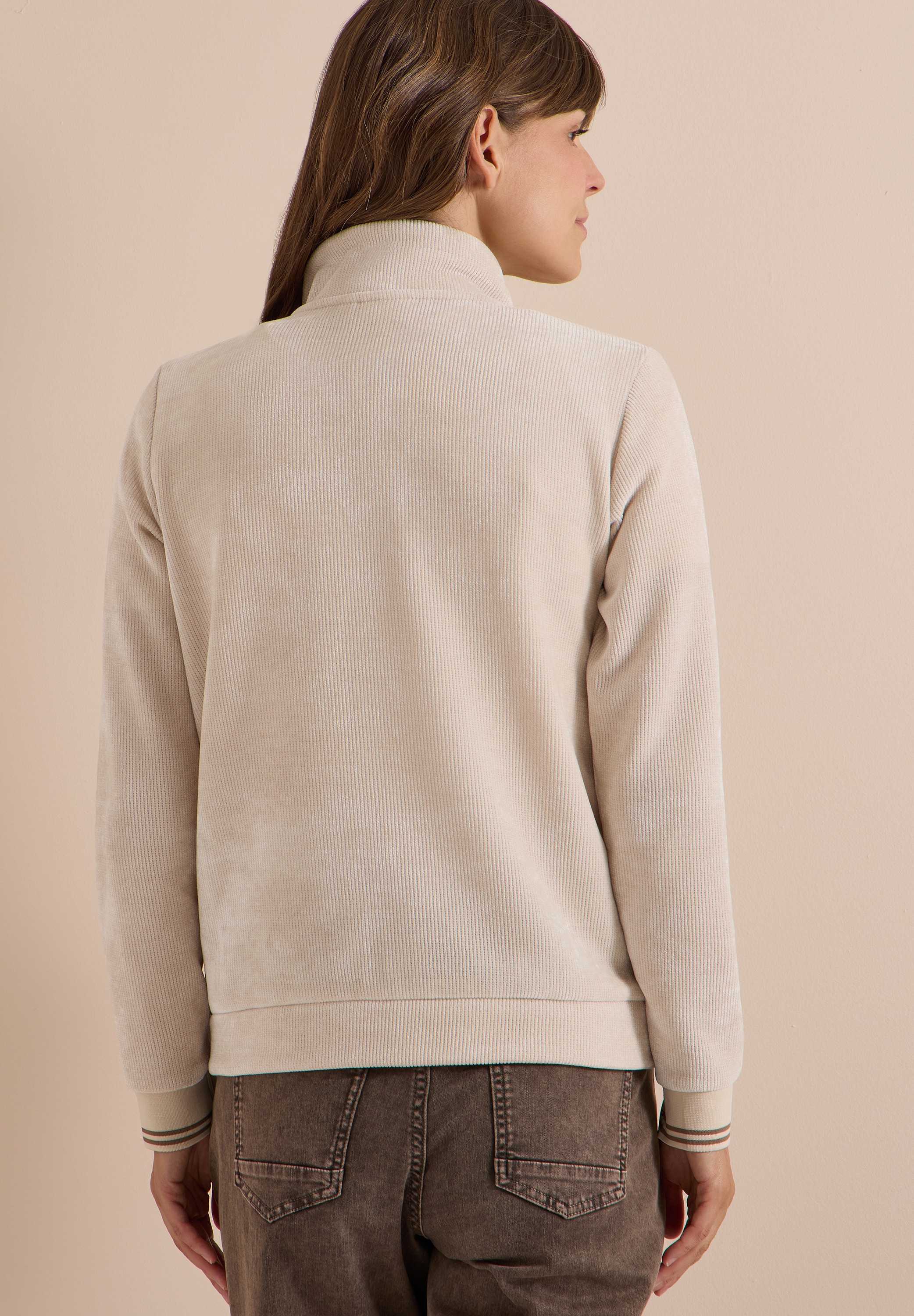 Cecil Sweatjacke Leichte Cordjacke mit Stehkragen