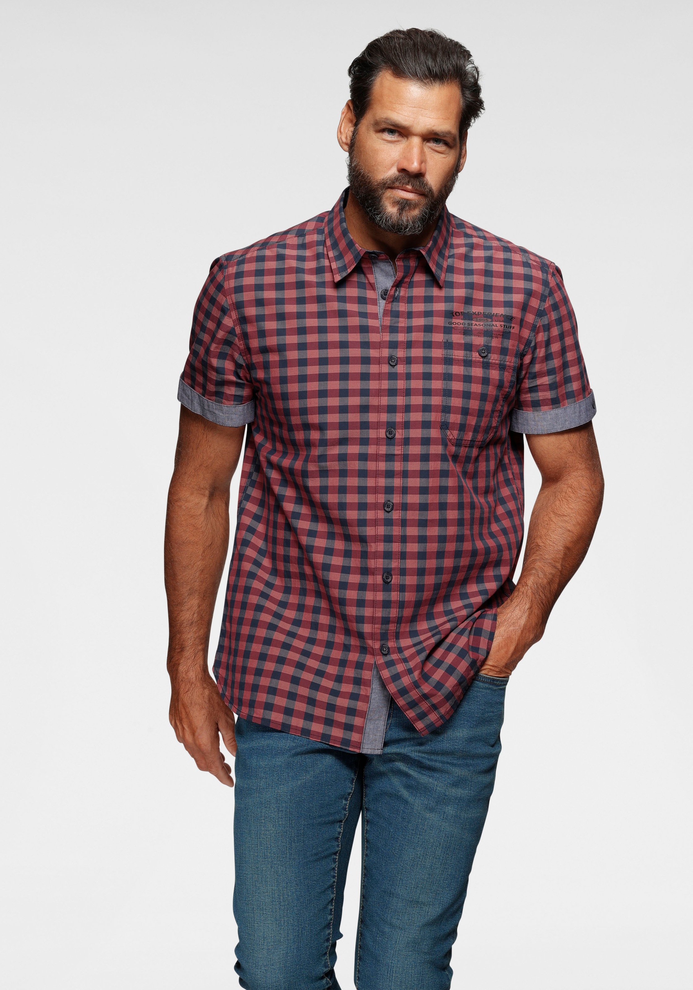 Image of Man's World Kurzarmhemd, mit Karomuster bei Ackermann Versand Schweiz