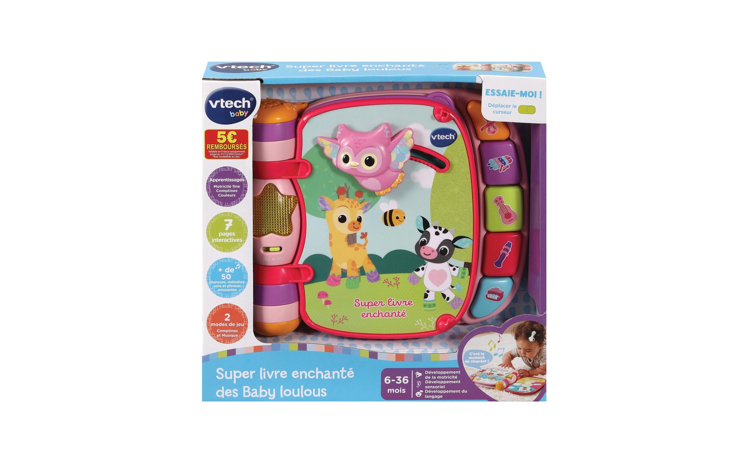 Vtech® Jouets éducatifs »Super livre enchanté des Baby loulous rose«
