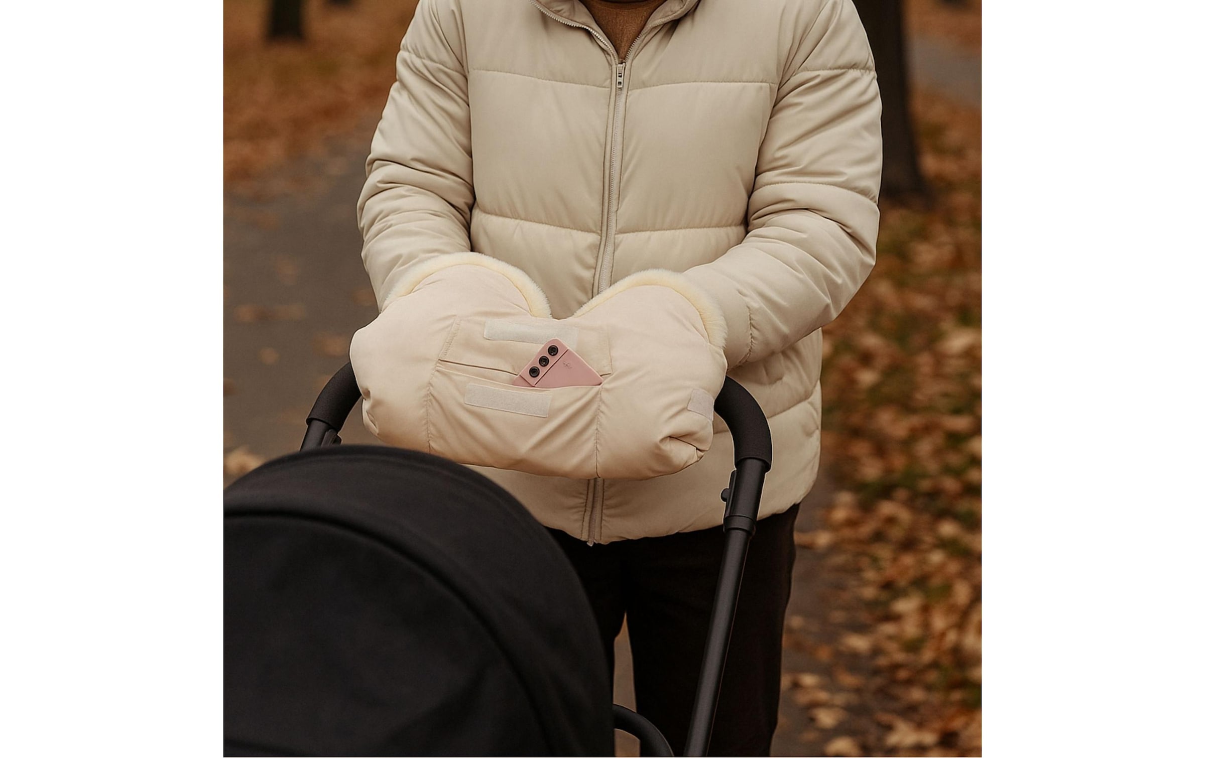 Kaiser Chauffe-mains pour poussette »Lammfell Big Cream«