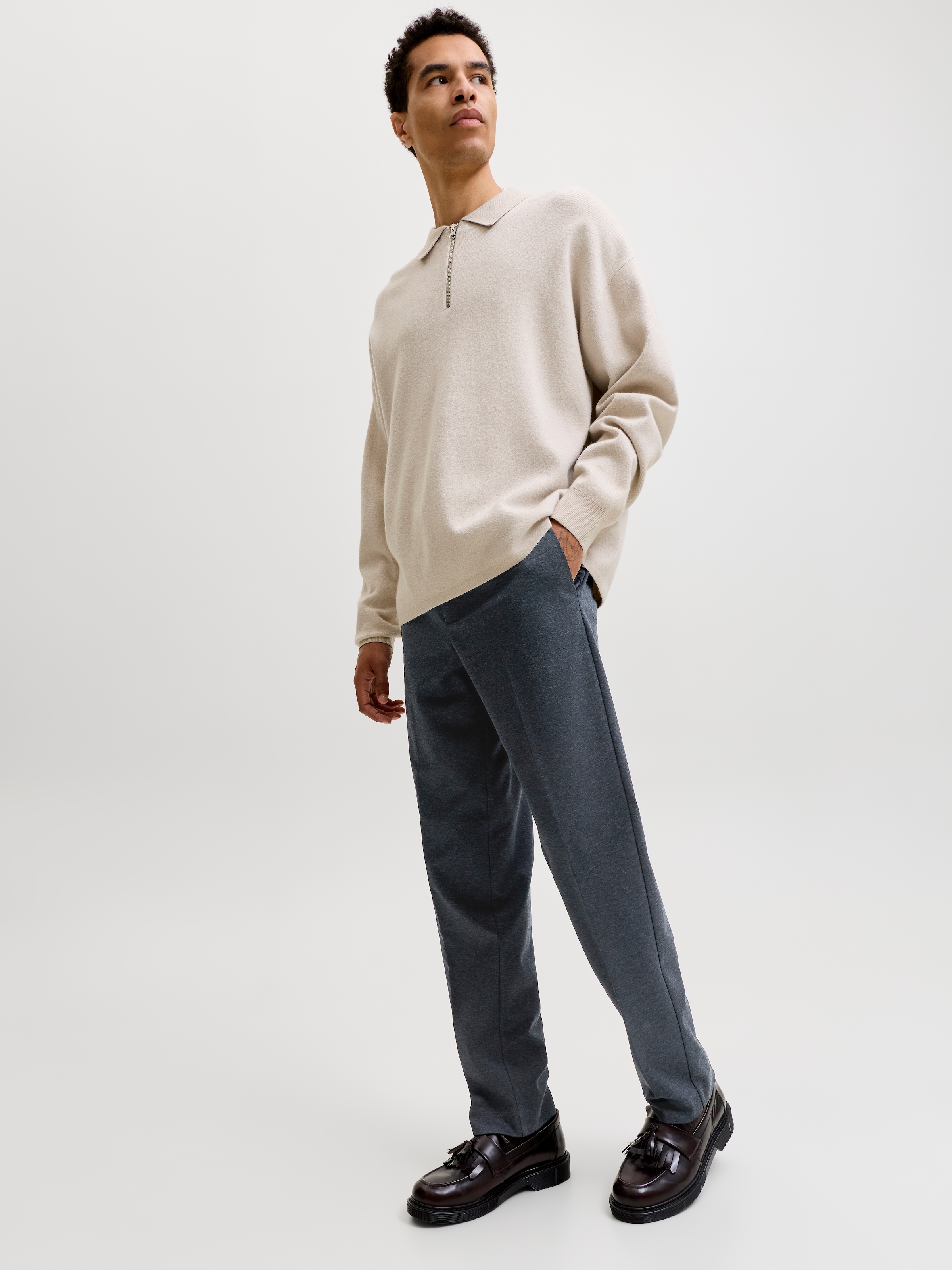 Jack & Jones Pantalon en tissu »JPRMARTIN JERSEY TROUSER SN«  Mélange de matières, coupe slim