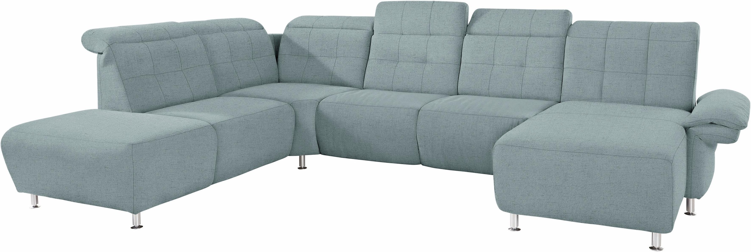 Places of Style Wohnlandschaft »Manhattan U-Form«, 2 Sitze mit elektrischer Relaxfunktion, verstellbare Armlehnen