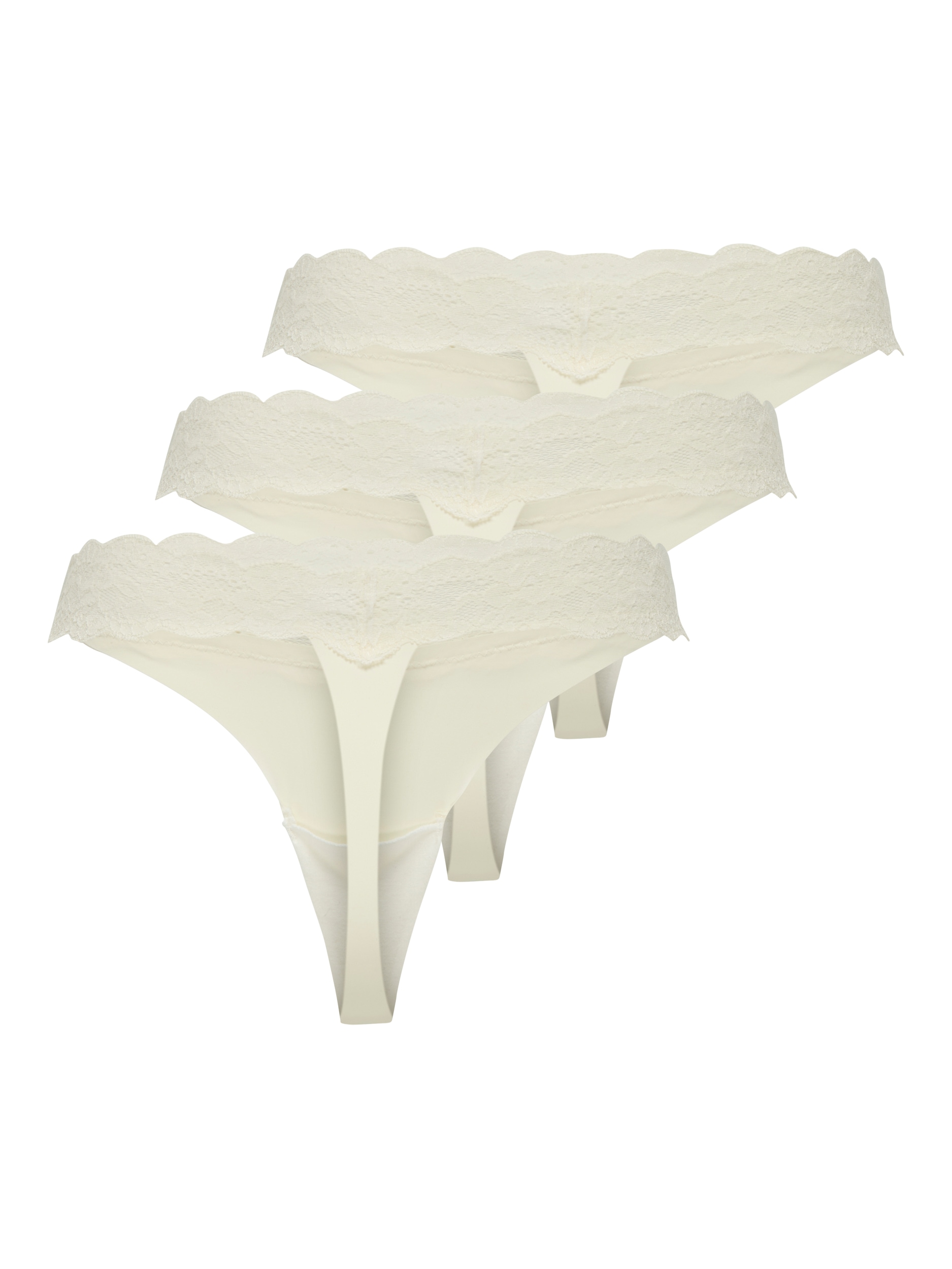 ONLY Tanga »ONLCHLOE LACE S.S THONG 3-PACK ACC«, (Packung, 3 St.)