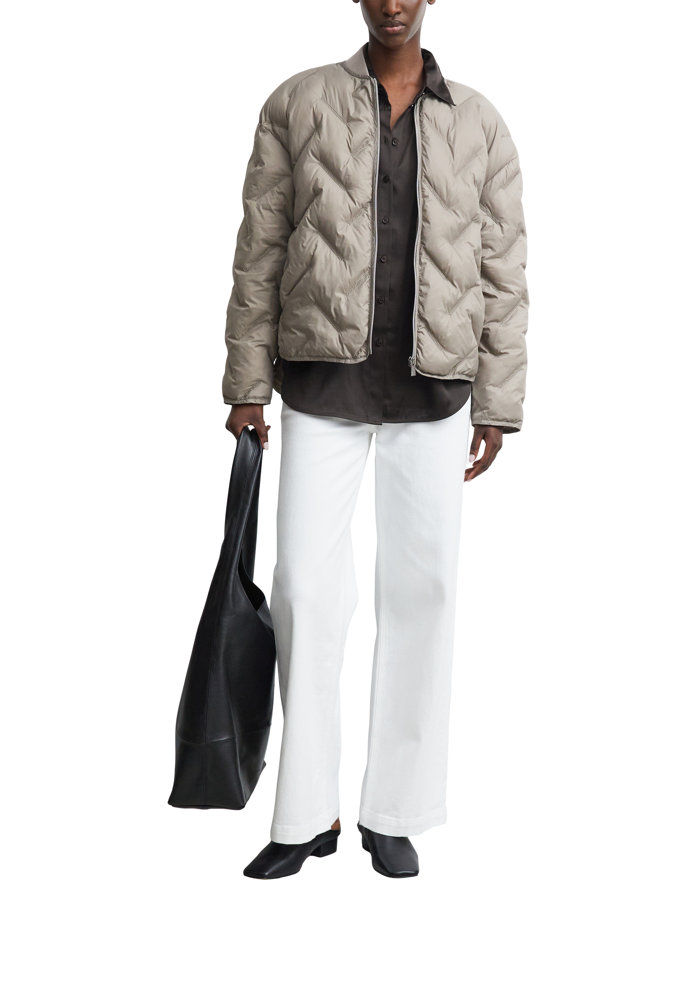 Comma Steppjacke ohne Kapuze im Blouson-Stil und mit Reissverschluss