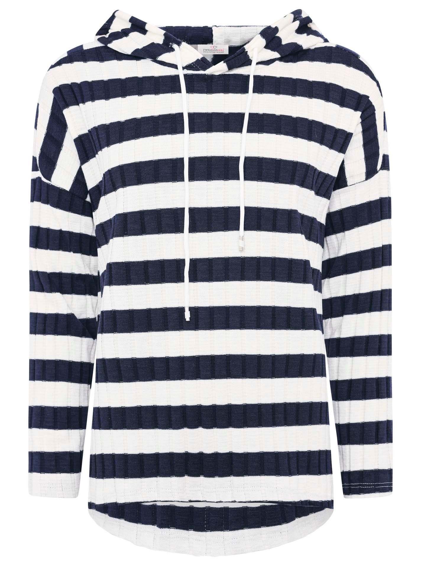 Zwillingsherz Hoodie »"Streifen"«, Mit hohem Viskoseanteil, One Size