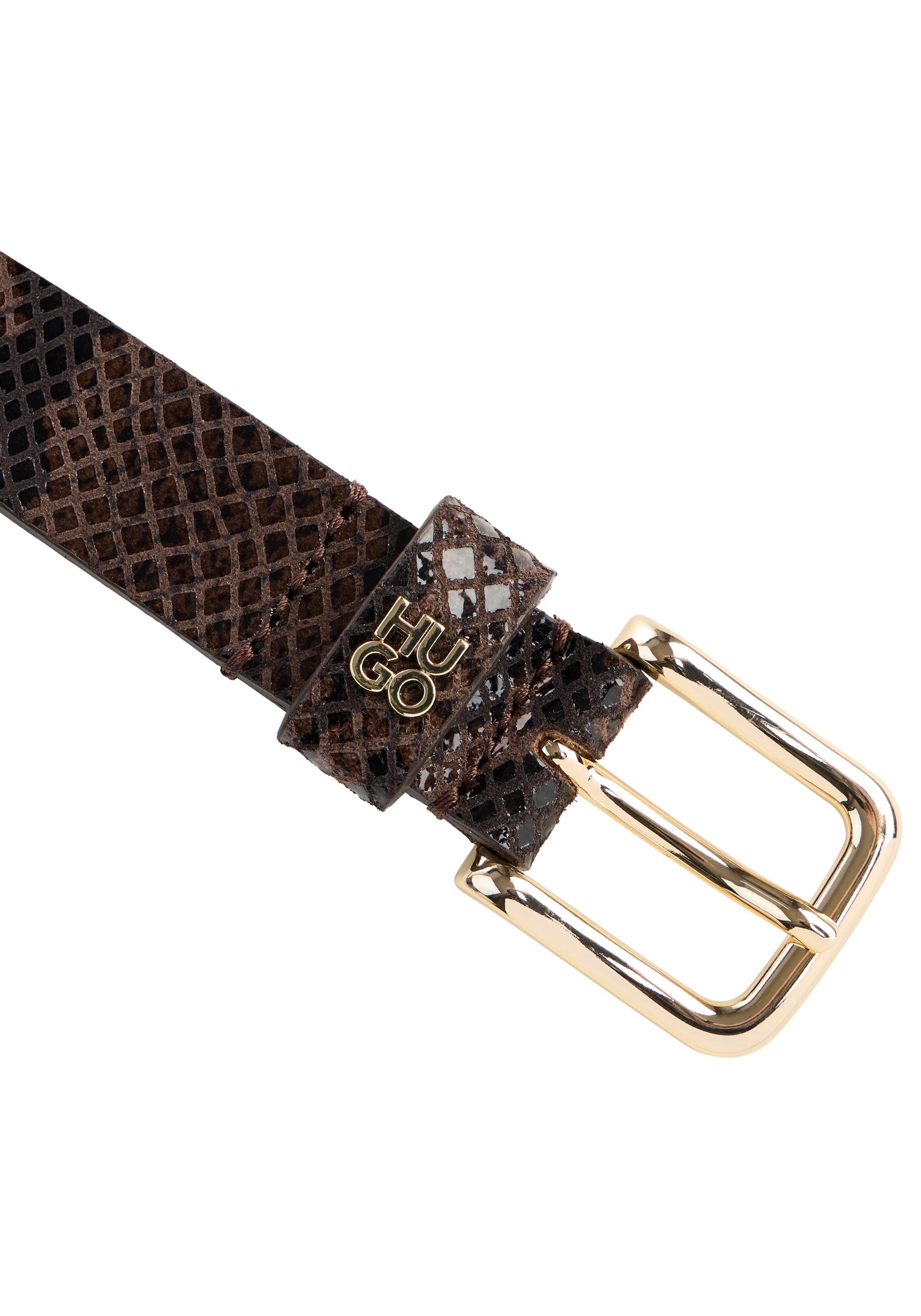 HUGO Ceinture en cuir »Tina HU-GO Pt Sz25« avec motif intégral aspect serpent