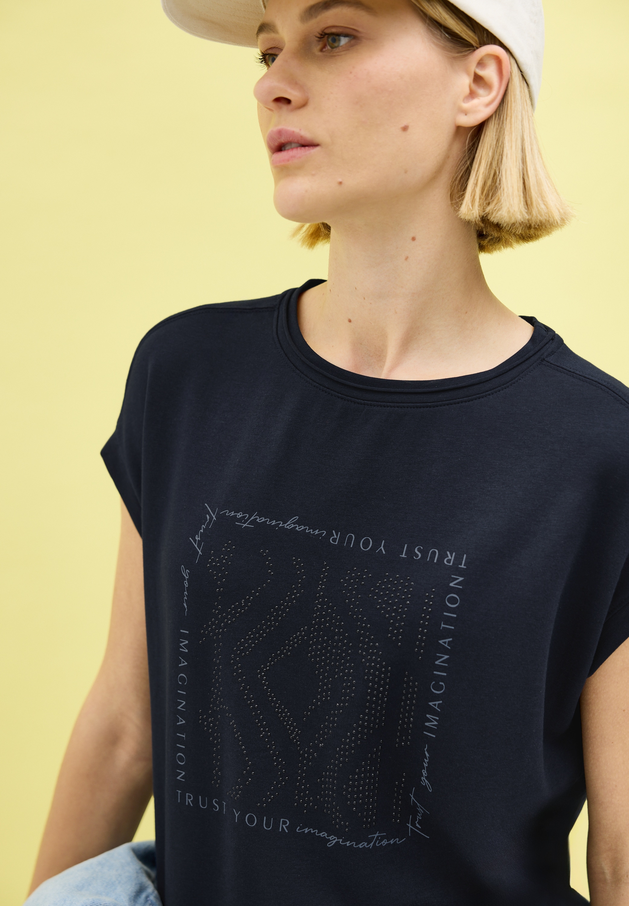 Cecil T-Shirt, mit Glitzer Print