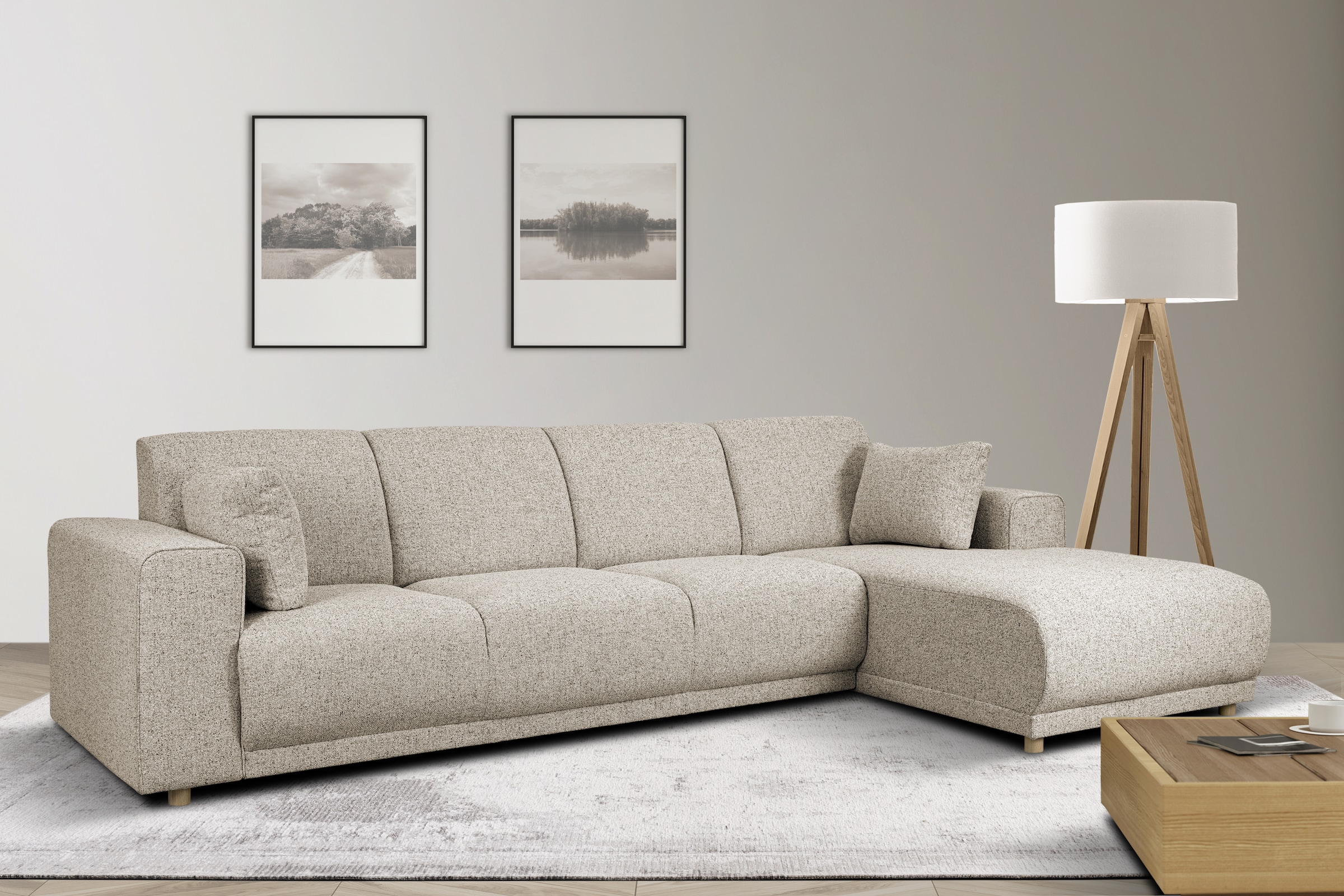 Image of Home affaire Ecksofa "LEMPS wahlweise Recamiere links oder rechts L-Form" incl. Zierkissen, Stellmasse 297x162 cm