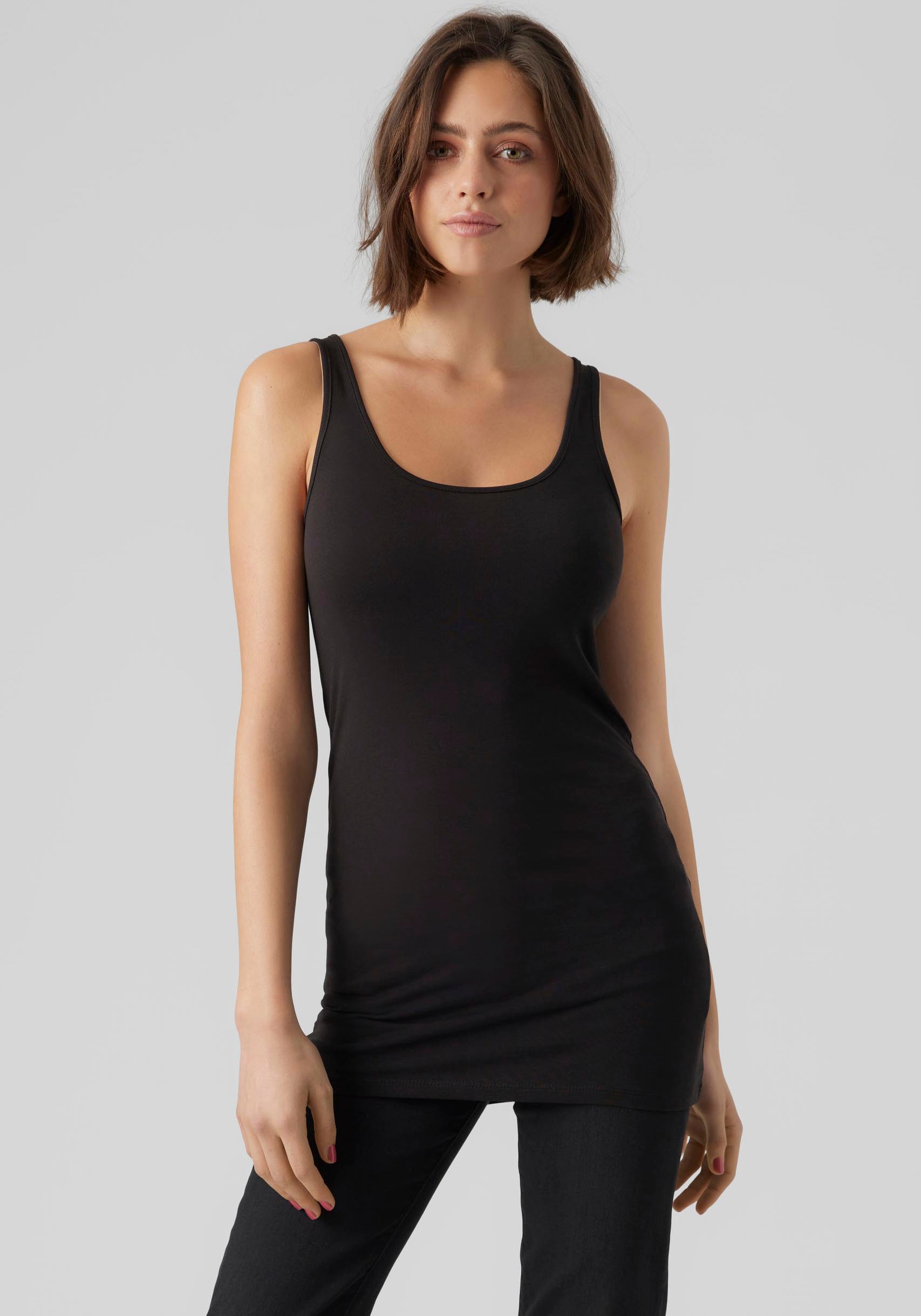 Vero Moda Tanktop »VMMAXI MY SOFT LONG TANK TOP 2-PACK«, (Packung, 2 tlg.)