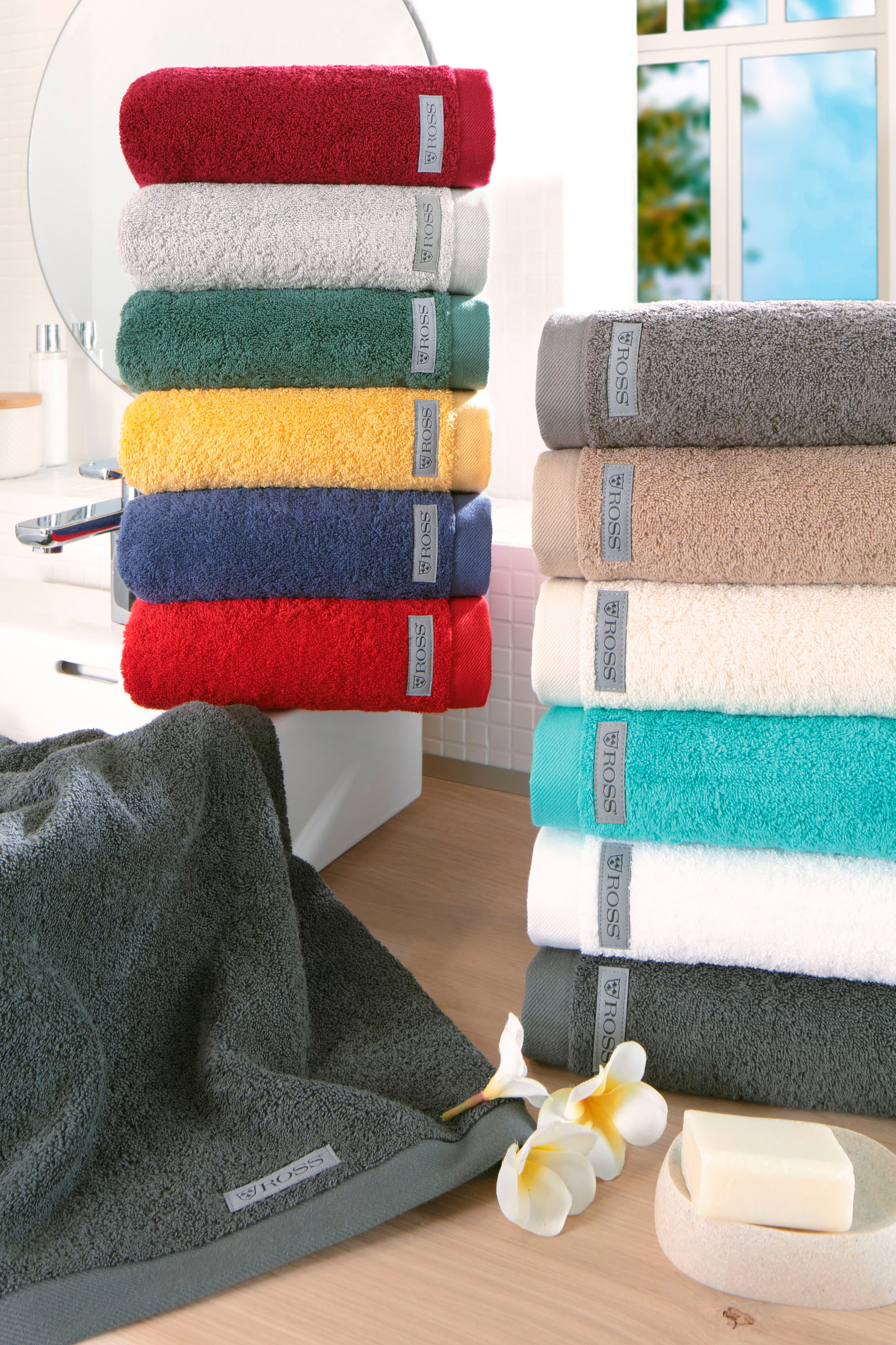 ROSS Handtuch Set »Sinfonie«, Set, 5 tlg., Frottier, beinhaltet Handtücher, Badetuch und Gästetücher