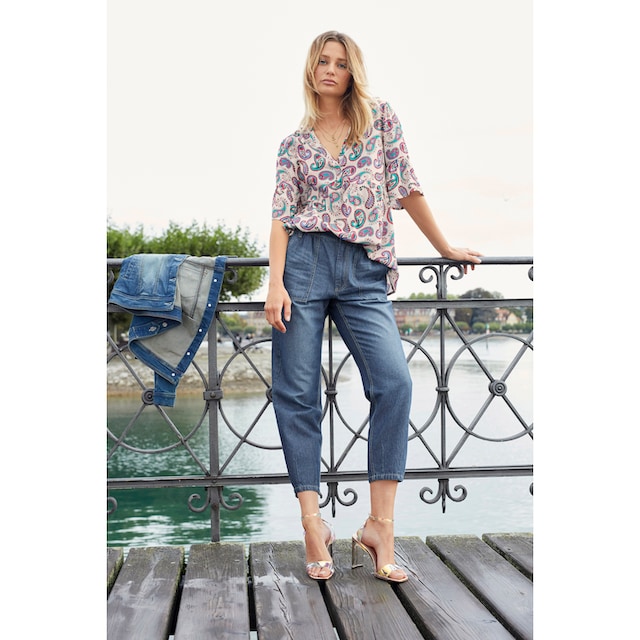 Aniston CASUAL Loose-fit-Jeans, high waist mit bequemen Gummizugbund,  Paperbag-Jeans versandkostenfrei auf