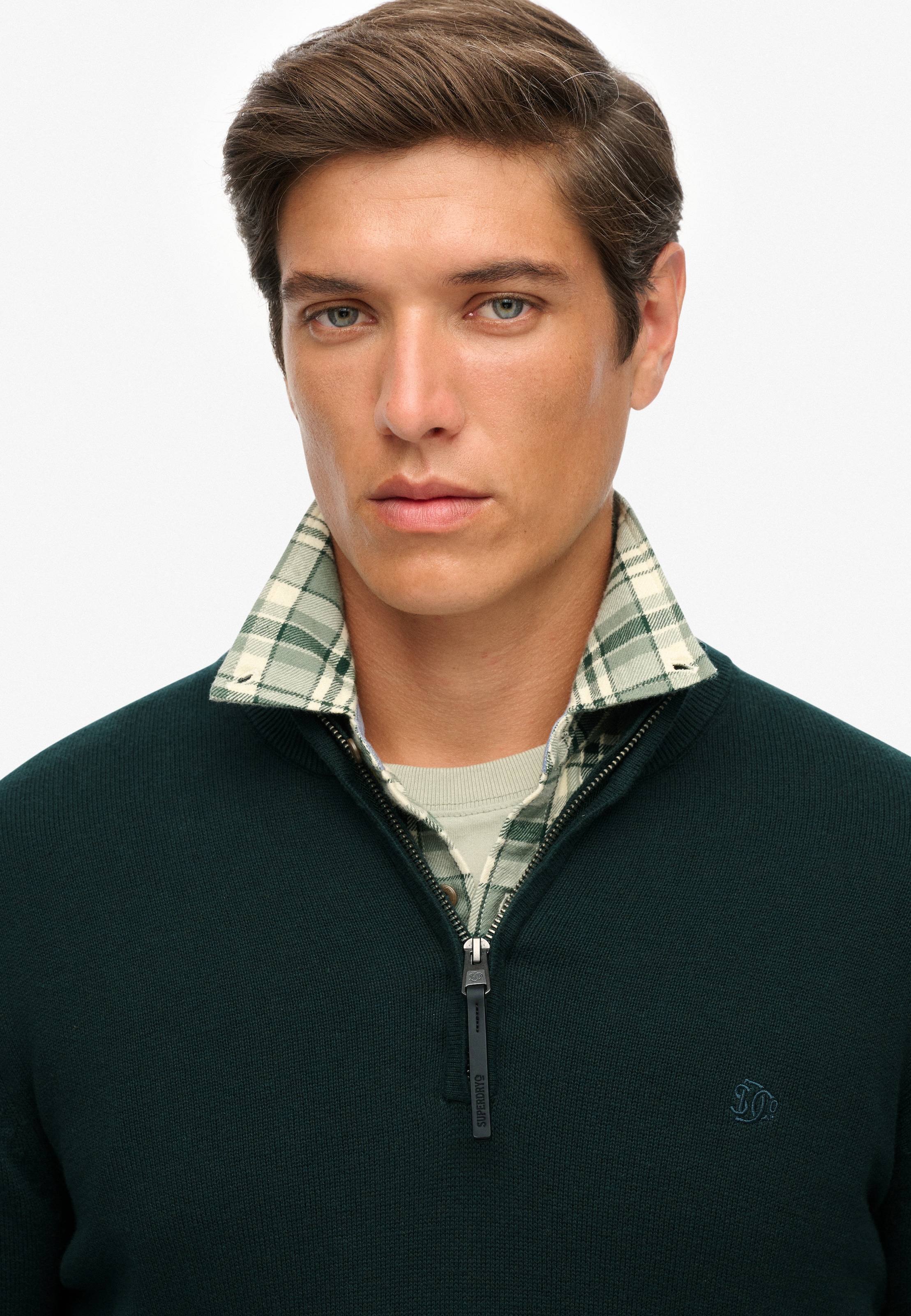 Superdry Pull en tricot »ESSENTIALS COTTON HALF ZIP«