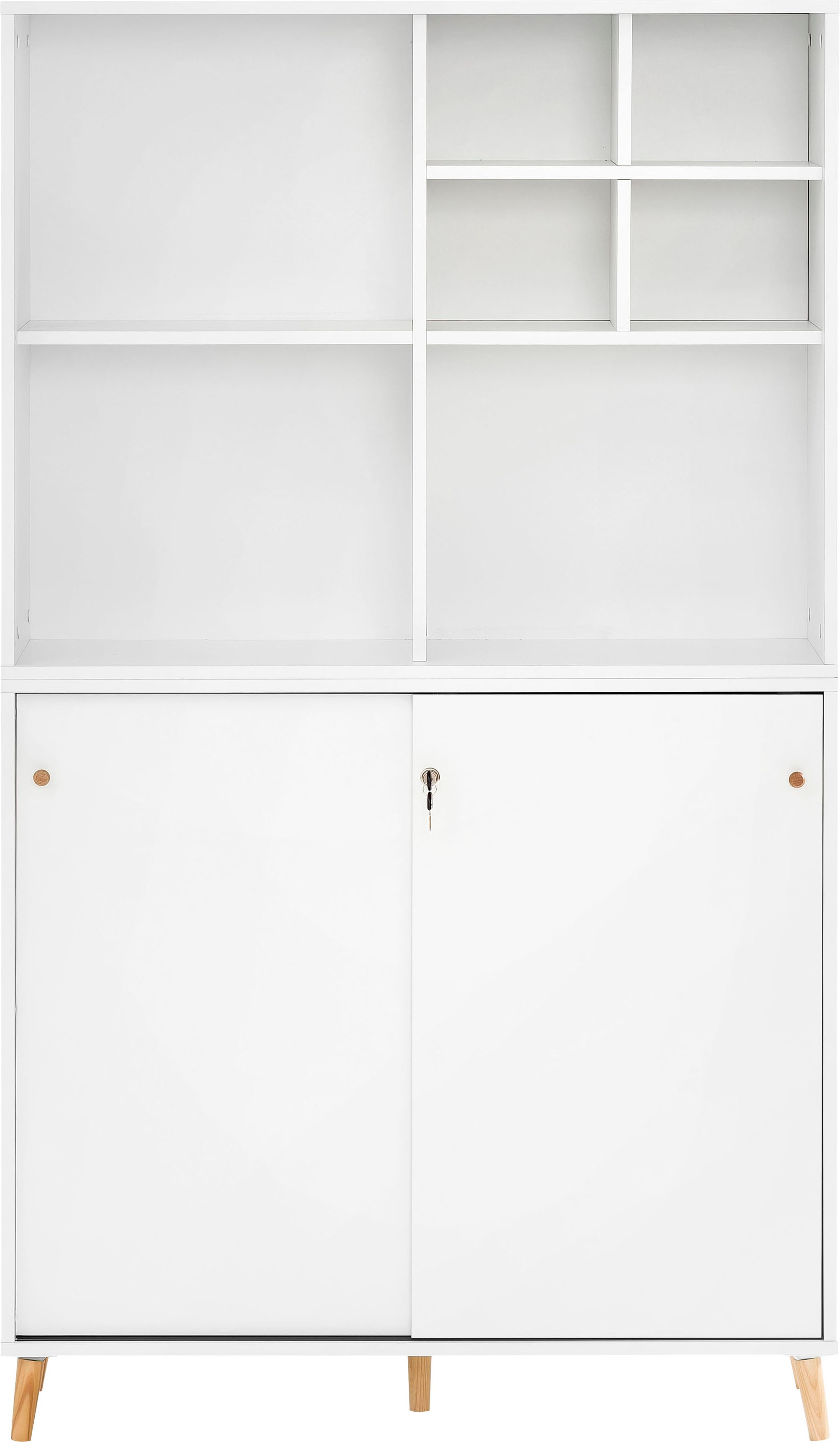 Image of Schildmeyer Büromöbel-Set "Serie 500" bestehend aus 1 Regal, 1 Schrank, 1 Regalkreuz