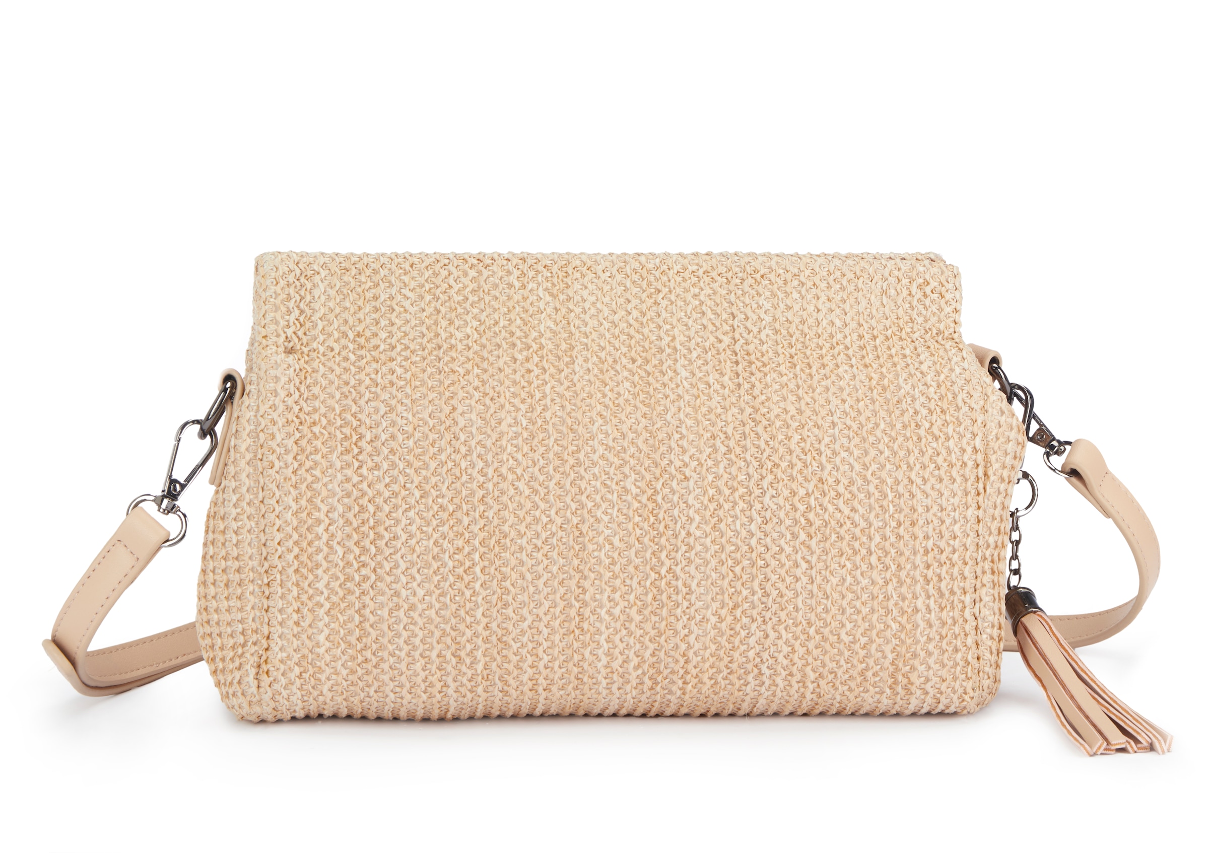 Vivance Sac à bandoulière »Clutch« Handtasche,Schultertasche,Tragetasche,Crossbody Bag, Bast-Optik VEGAN
