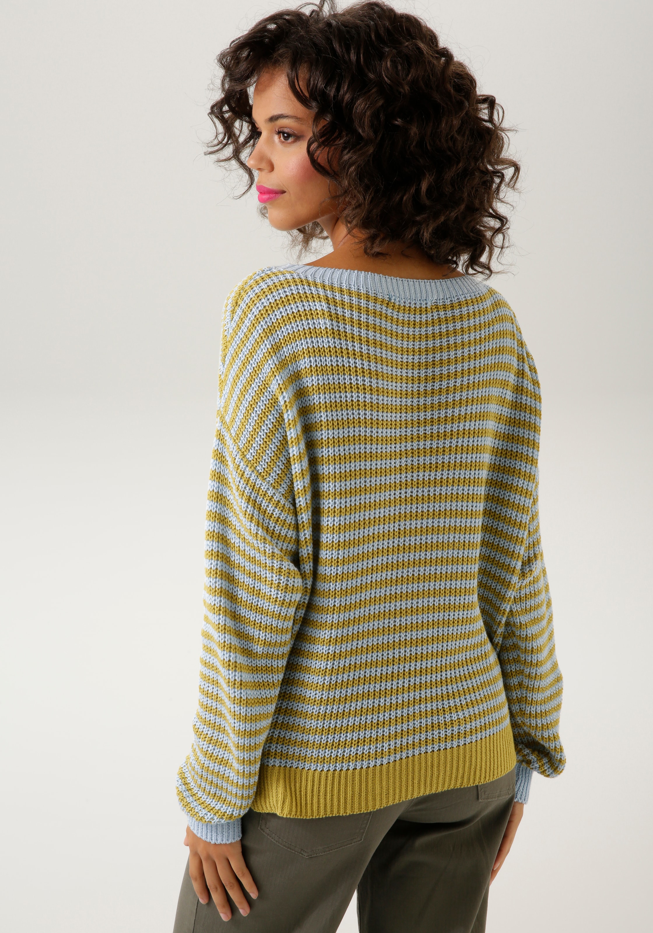 Strickpullover, im pastellfarbenem Streifen-Dessin - NEUE KOLLEKTION