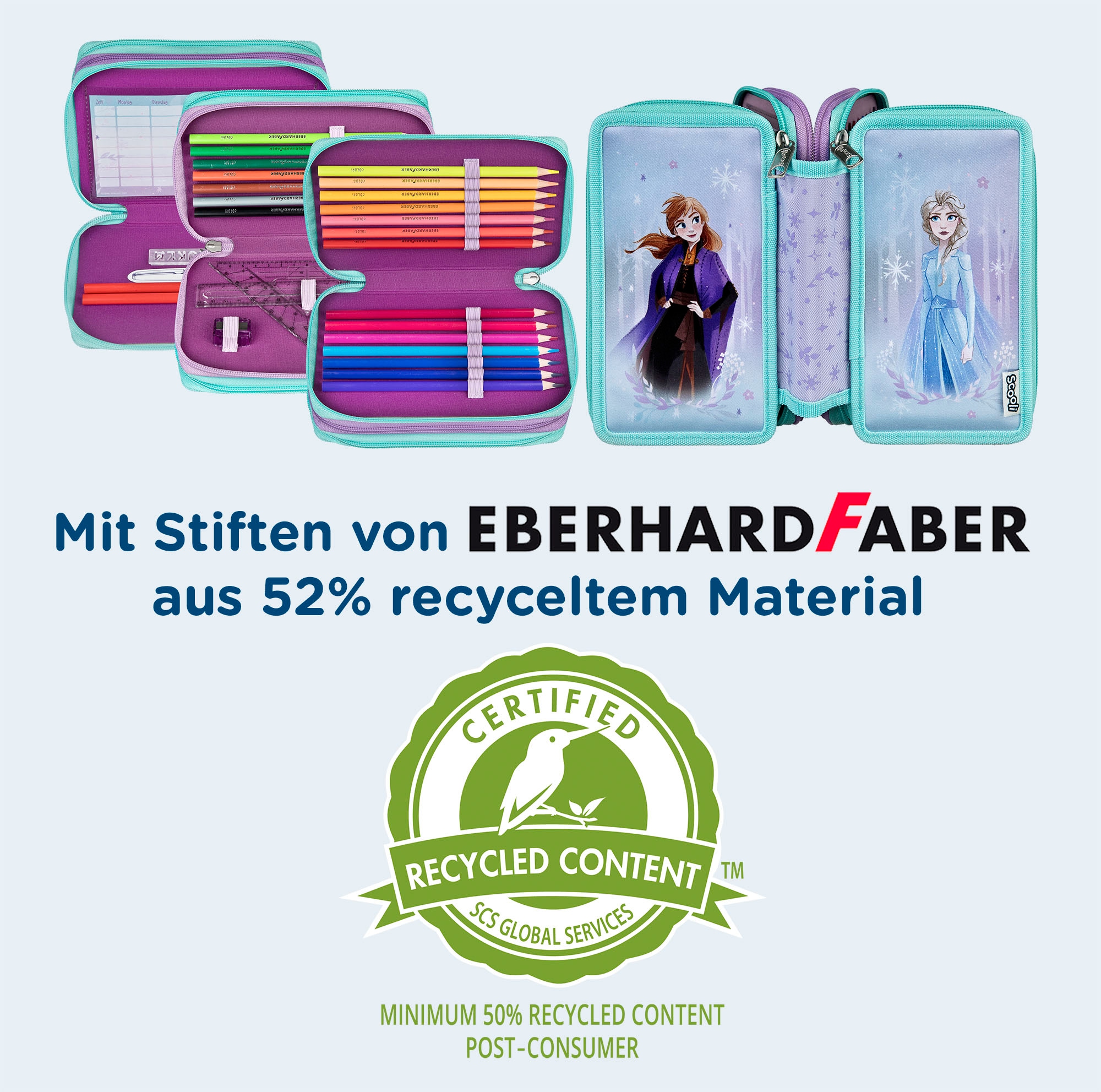 Scooli Trousse à crayons »Tripledecker, Frozen«