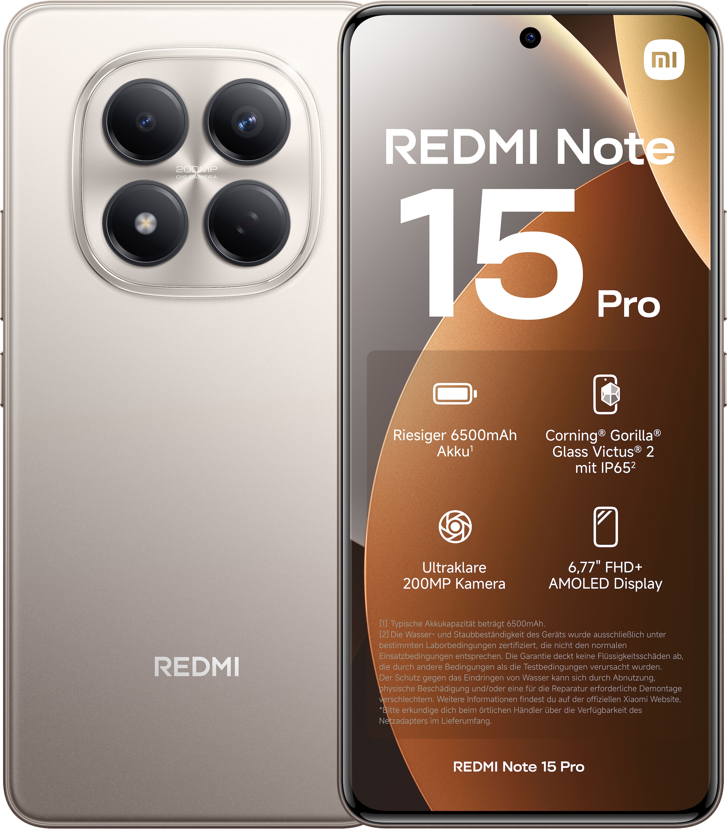 Xiaomi Smartphone »Redmi Note 15 Pro 8+256« Titanium