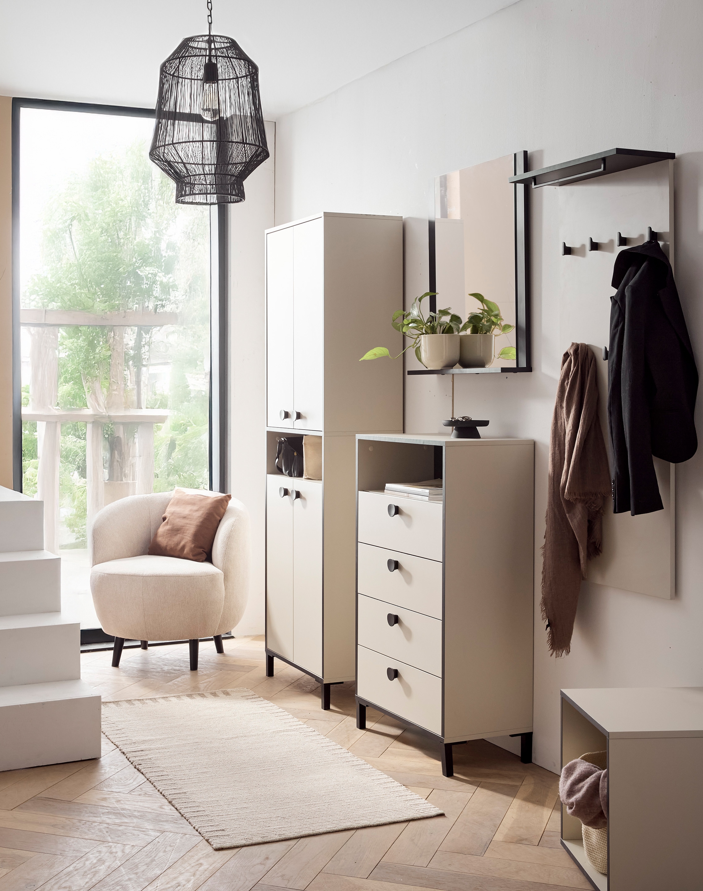 Schildmeyer Armoire intermédiaire »Edda, Breite 60 cm, Metallgriffe« Made in Germany