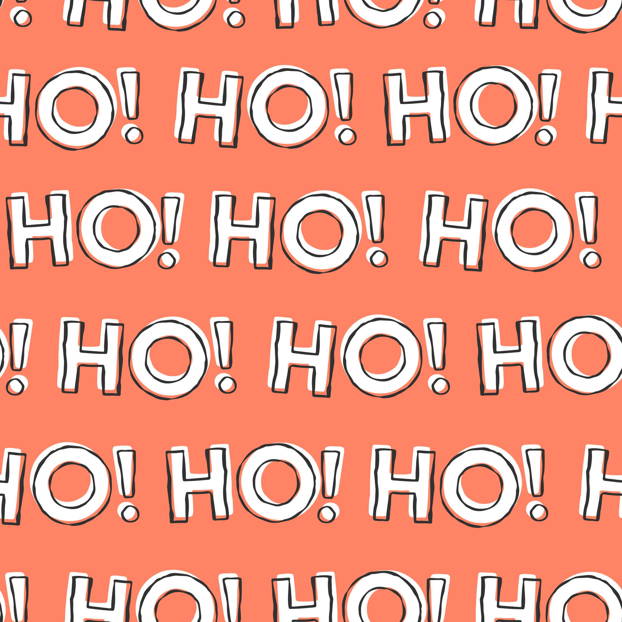 queence Dekokissen »HO! HO! HO!«, Kissenhülle,Ho Ho Ho,Weihnachten,Festlich,Rot,Weiss,Spruch