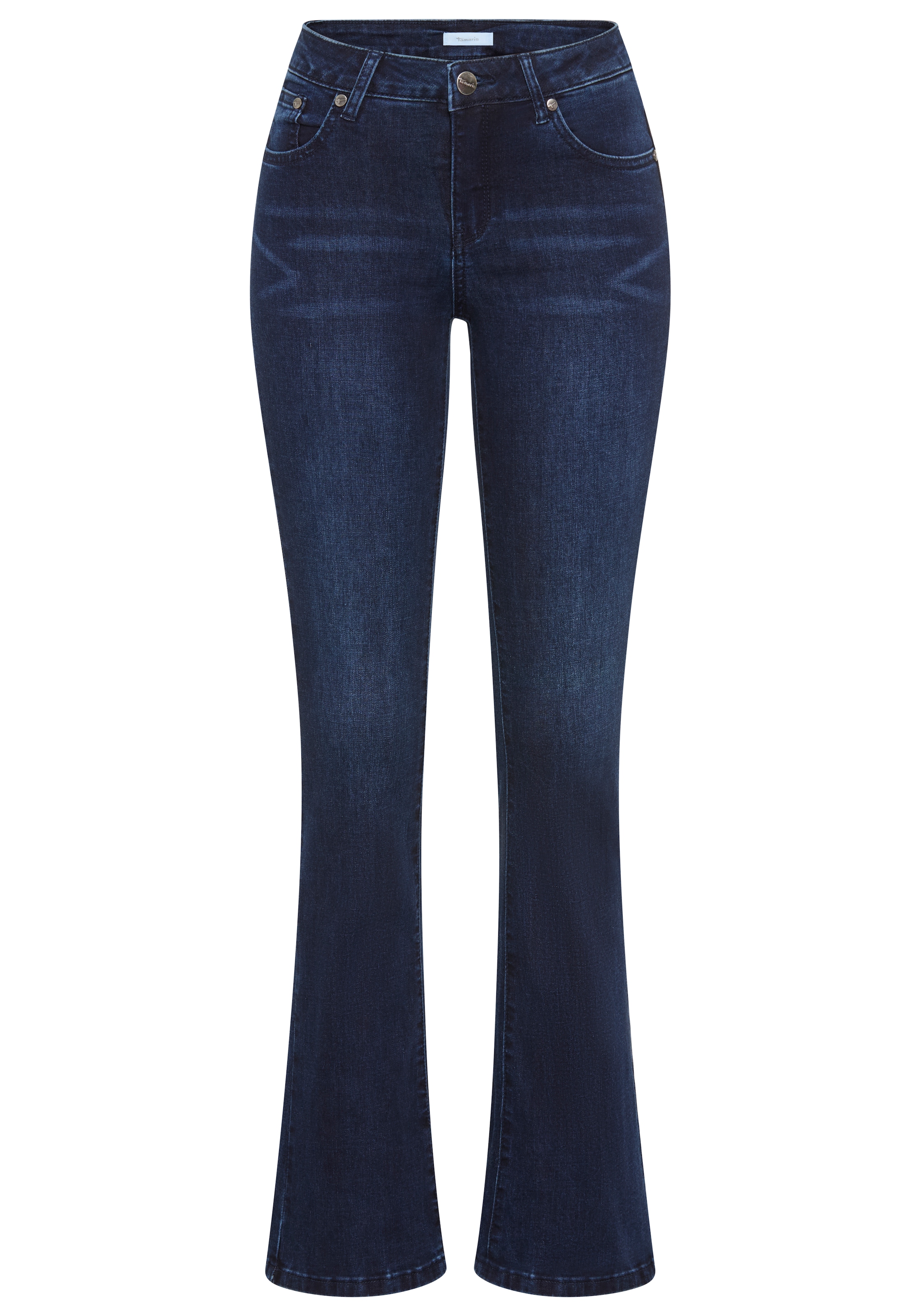 Tamaris Jeans bootcut normale Leibhöhe,  Bootcut,  mit ausgestelltem Bein
