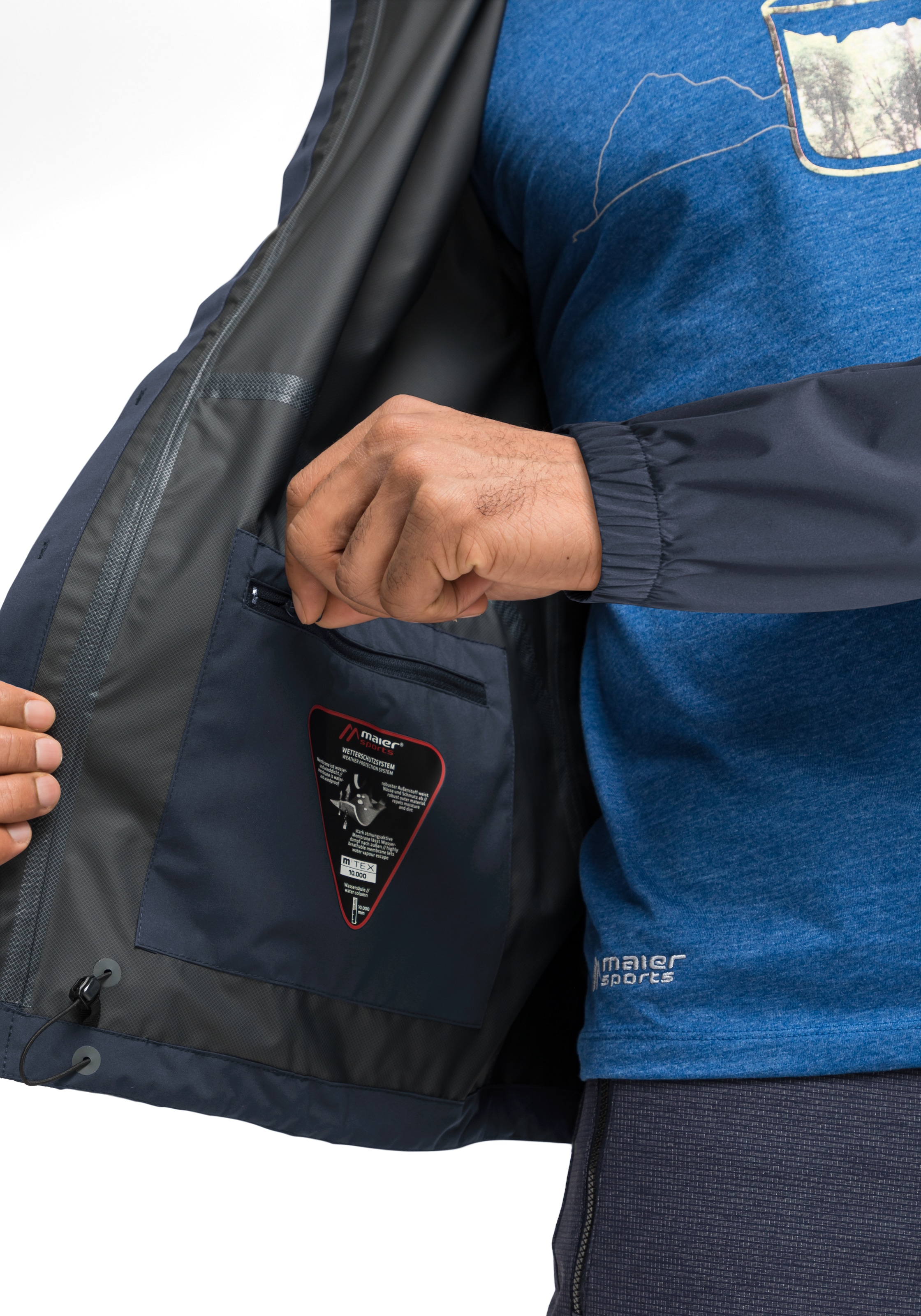 Maier Sports Funktionsjacke »Tind Eco M«, Minimalistische 2,5-Lagen-Jacke für Wanderungen und Touren