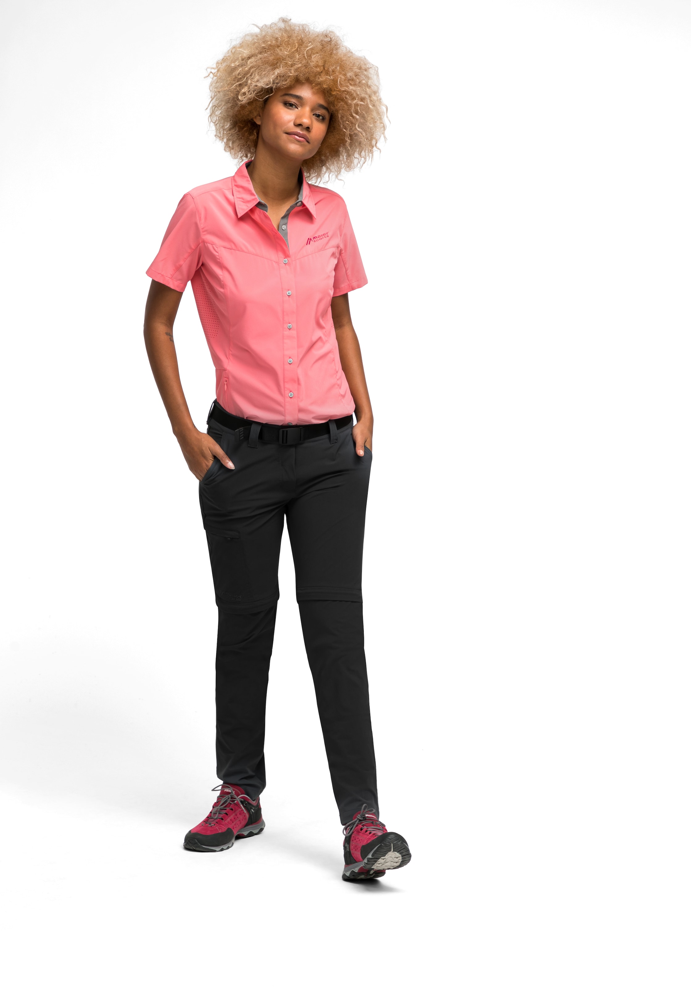 Maier Sports Funktionshose »Inara slim zip«, Damen Wanderhose, zipp-off Outdoor-Hose, 4 Taschen, Slim Fit