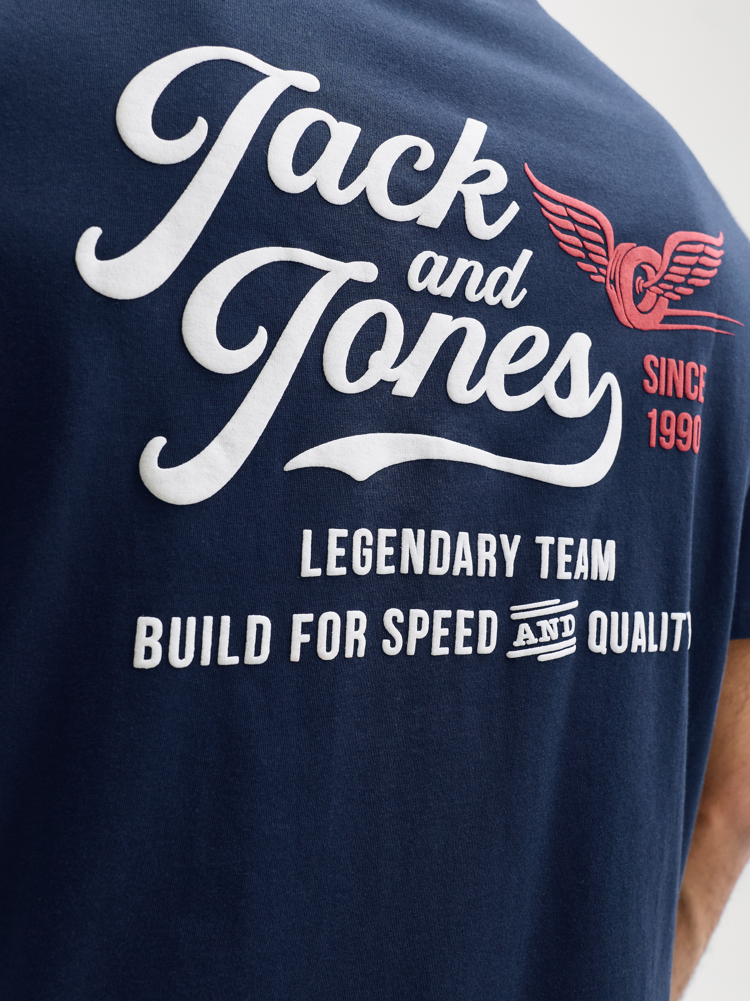 Image of Jack & Jones PlusSize T-Shirt "JJLEGEND TEE SS CREW NECK PLS" Baumwolle, locker geschnitten