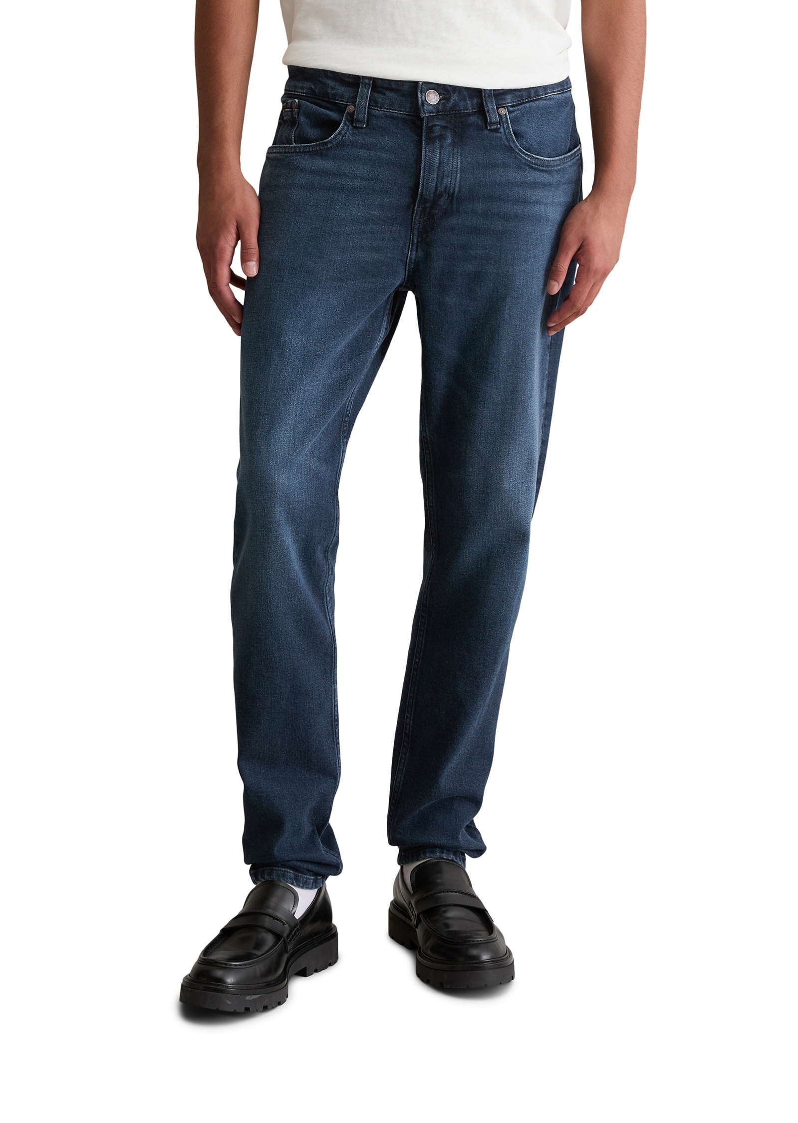 Image of Marc OPolo DENIM 5-Pocket-Jeans normale Bundhöhe, tapered-fit, used washed