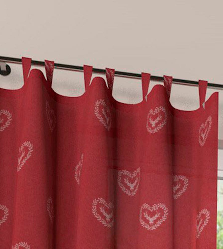 Stickereien Plauen Vorhang »Hirsch« Schlaufen 1 Stk. tlg.