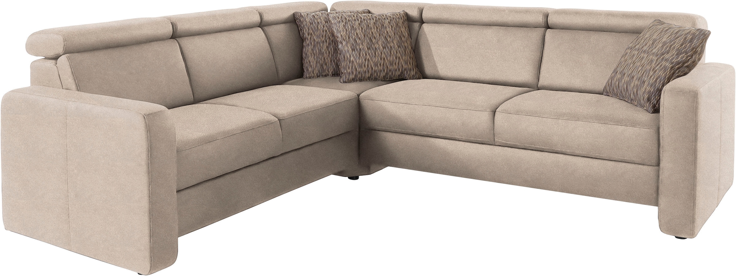 sit&more Ecksofa »Bologna L-Form«, Kopfteilverstellung, wahlweise mit Bettfunktion und Schubkasten