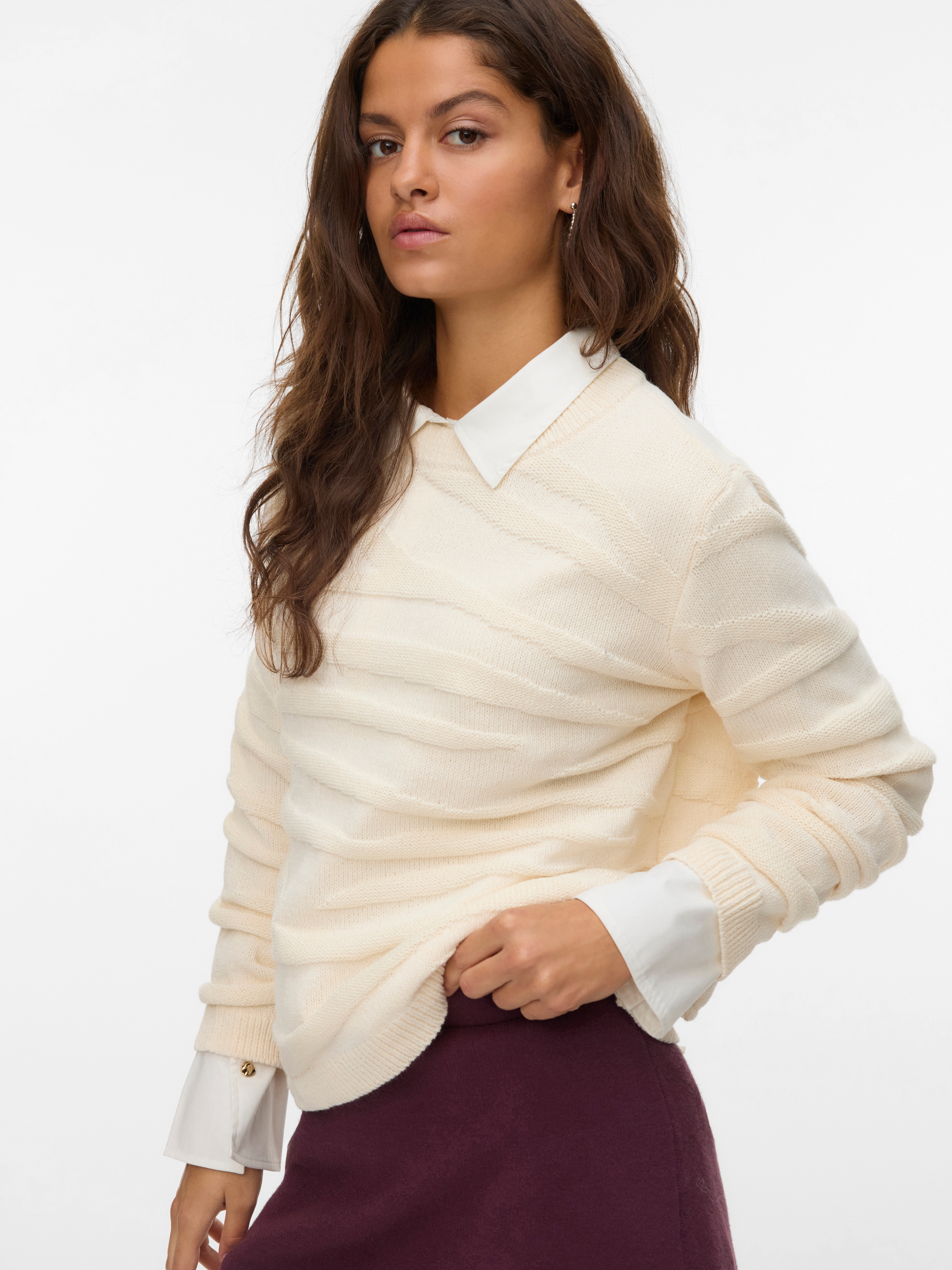 Image of Vero Moda Strickpullover "VMMALOU LS O-NECK PULLOVER BOO"