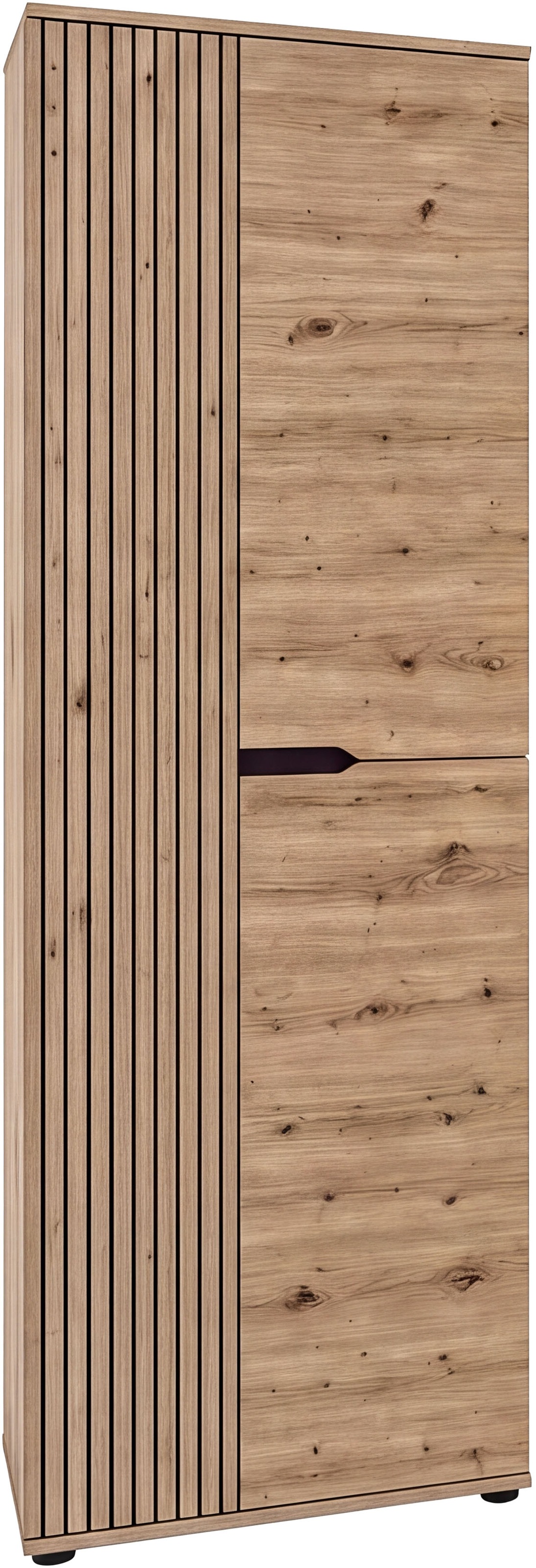 Image of GOODproduct Garderobenschrank "FJELL, Breite 65cm, 2 Türen, 4 Einlegeböden, 6 Fächer, 1 Kleiderstange" Kleiderschrank, Schrank, Dielenschrank, Flurschrank, Mehrzweckschrank