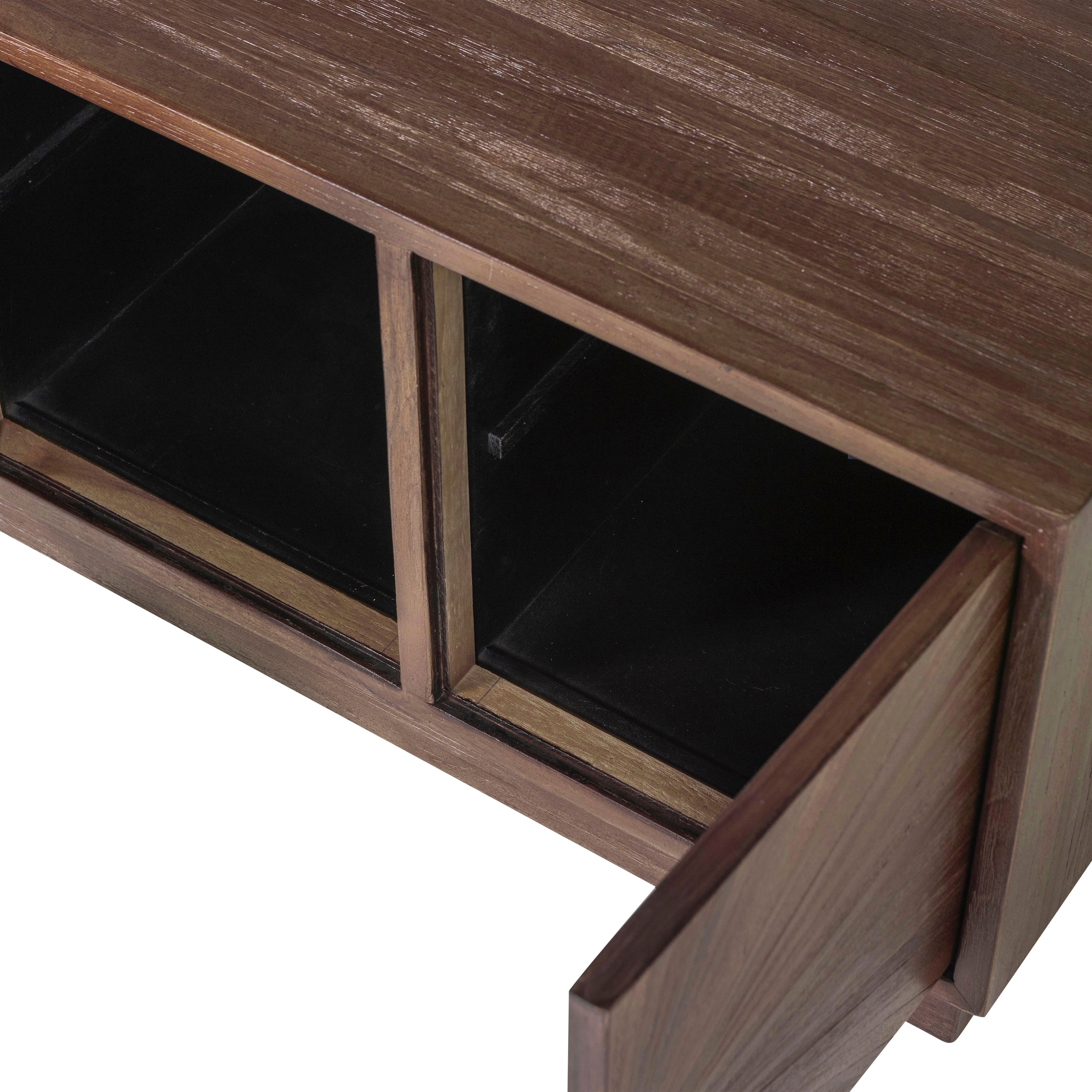 WOOOD Table basse »Sun mit 4 Türen und recyceltem Teakholz« Teck recyclé, bois dur tropical à grain droit