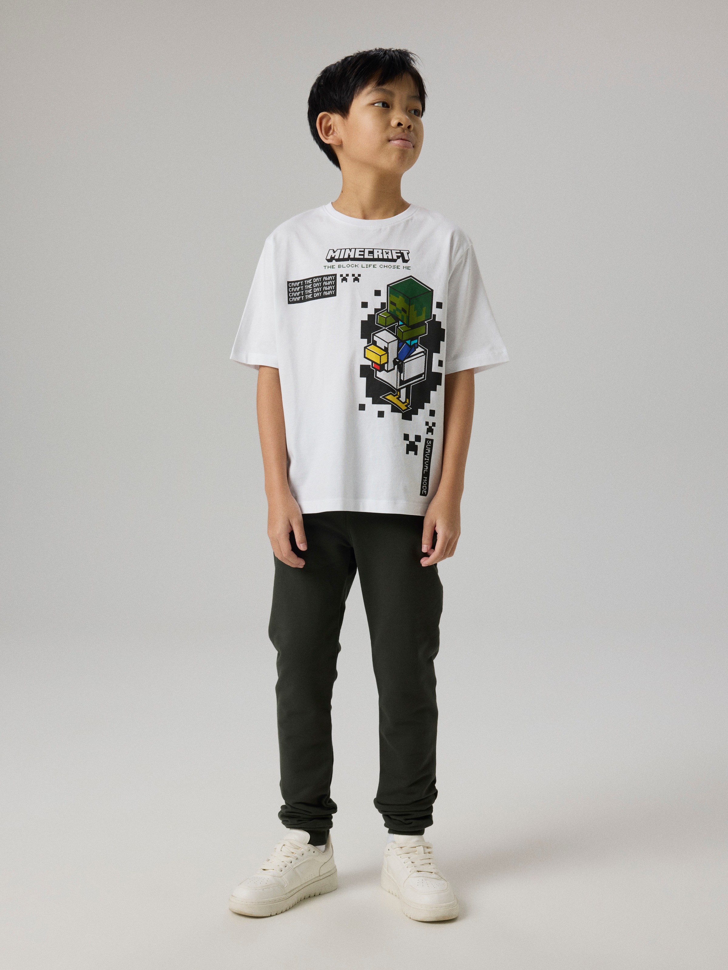 Name It T-shirt »NKMJUN MINECRAFT SS NREG TOPBOX NOOS BIO« Coton, coupe regular fit