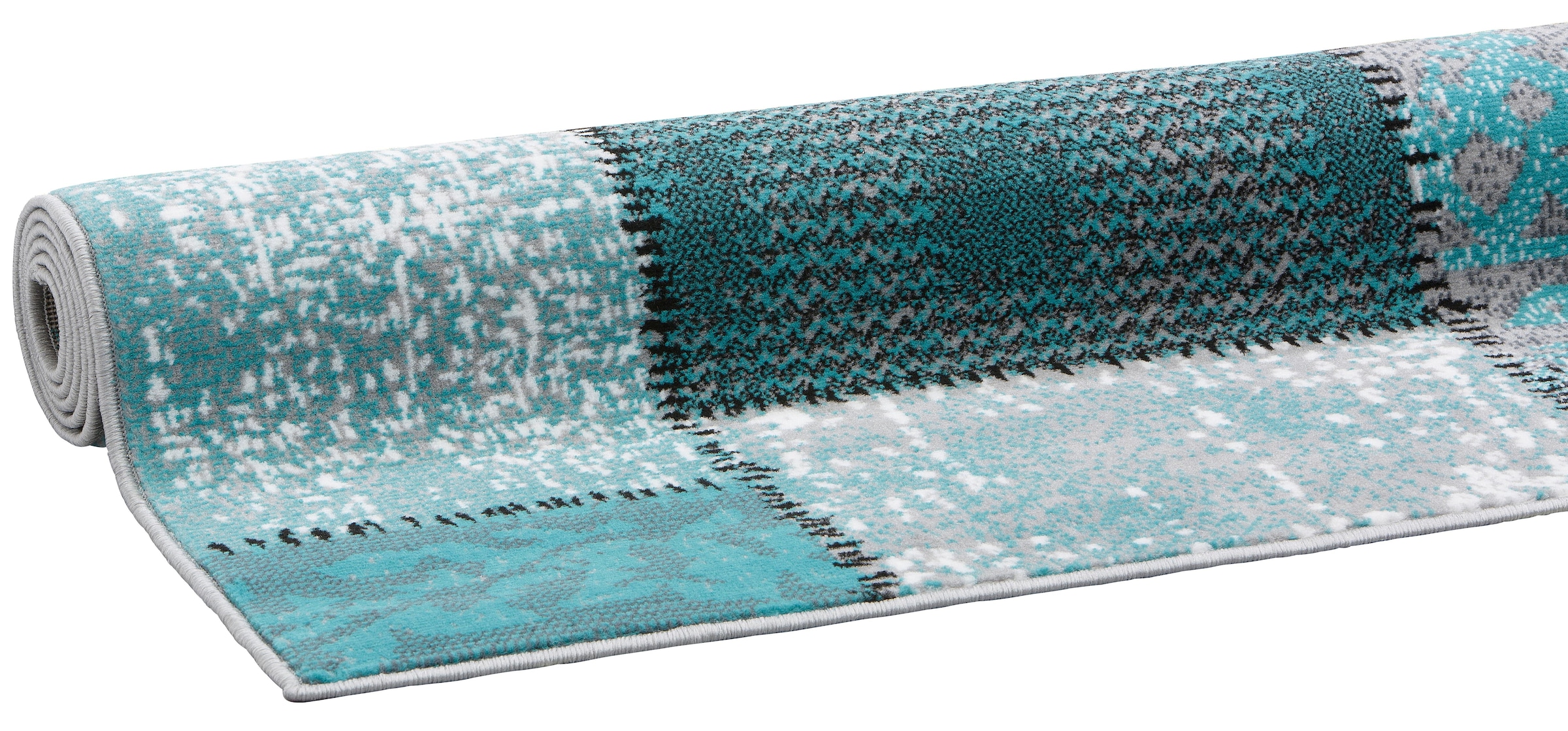 Home affaire Teppich »Garry«, rechteckig, 7 mm Höhe, Vintage, Kurzflor, Patchwork-Design, farbenfroh, Wohnzimmer