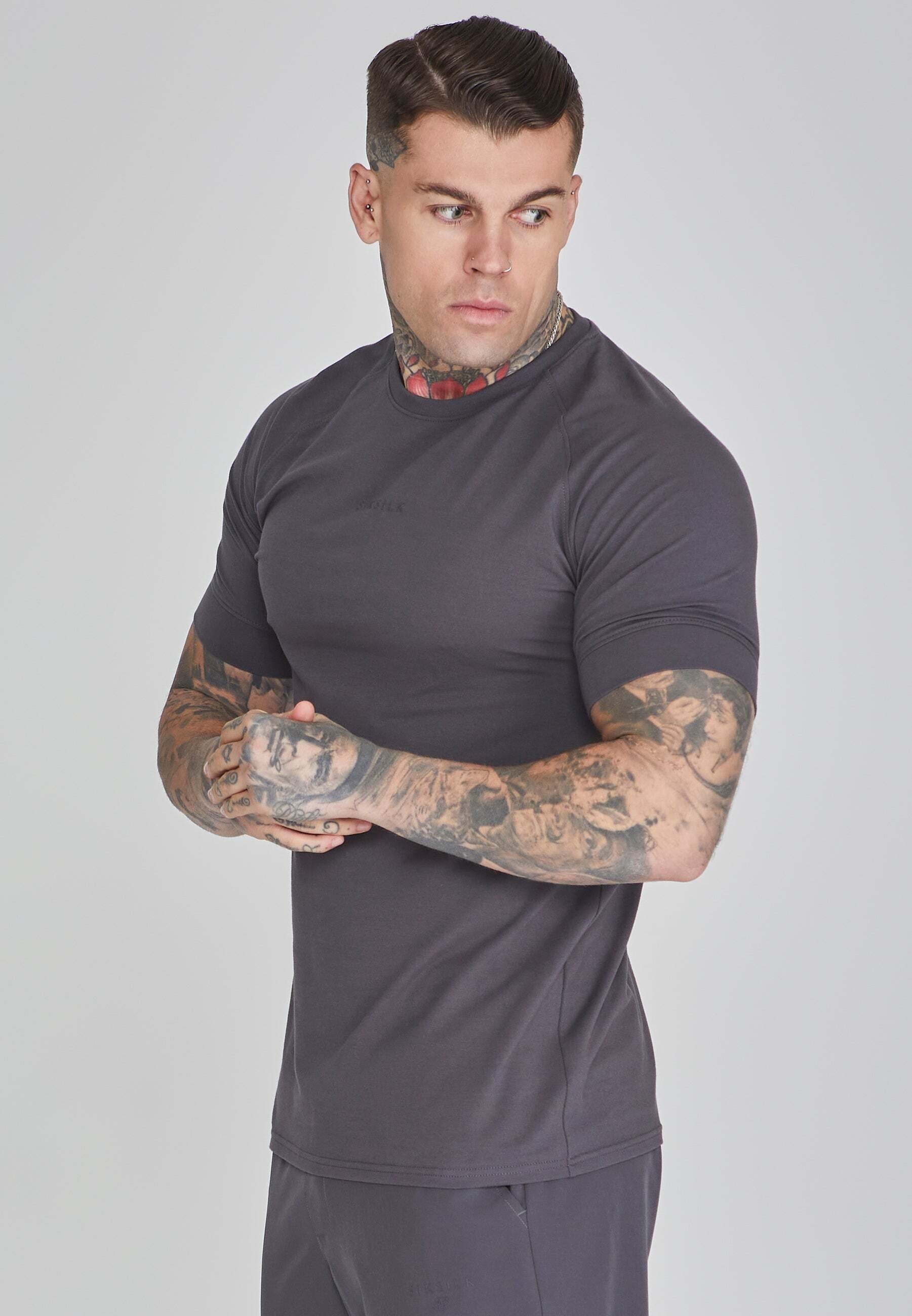 T-Shirt »Siksilk T-Shirt Smart T-Shirt in Dark Grey«