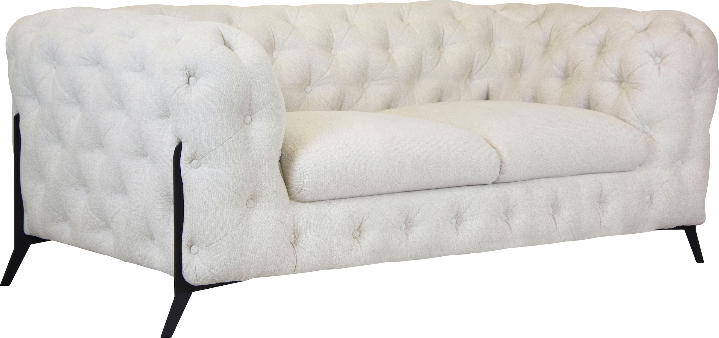 Leonique Chesterfield-Sofa »Amaury«, aufwändige Knopfheftung, moderne Chesterfield Optik, Fussfarbe wählbar