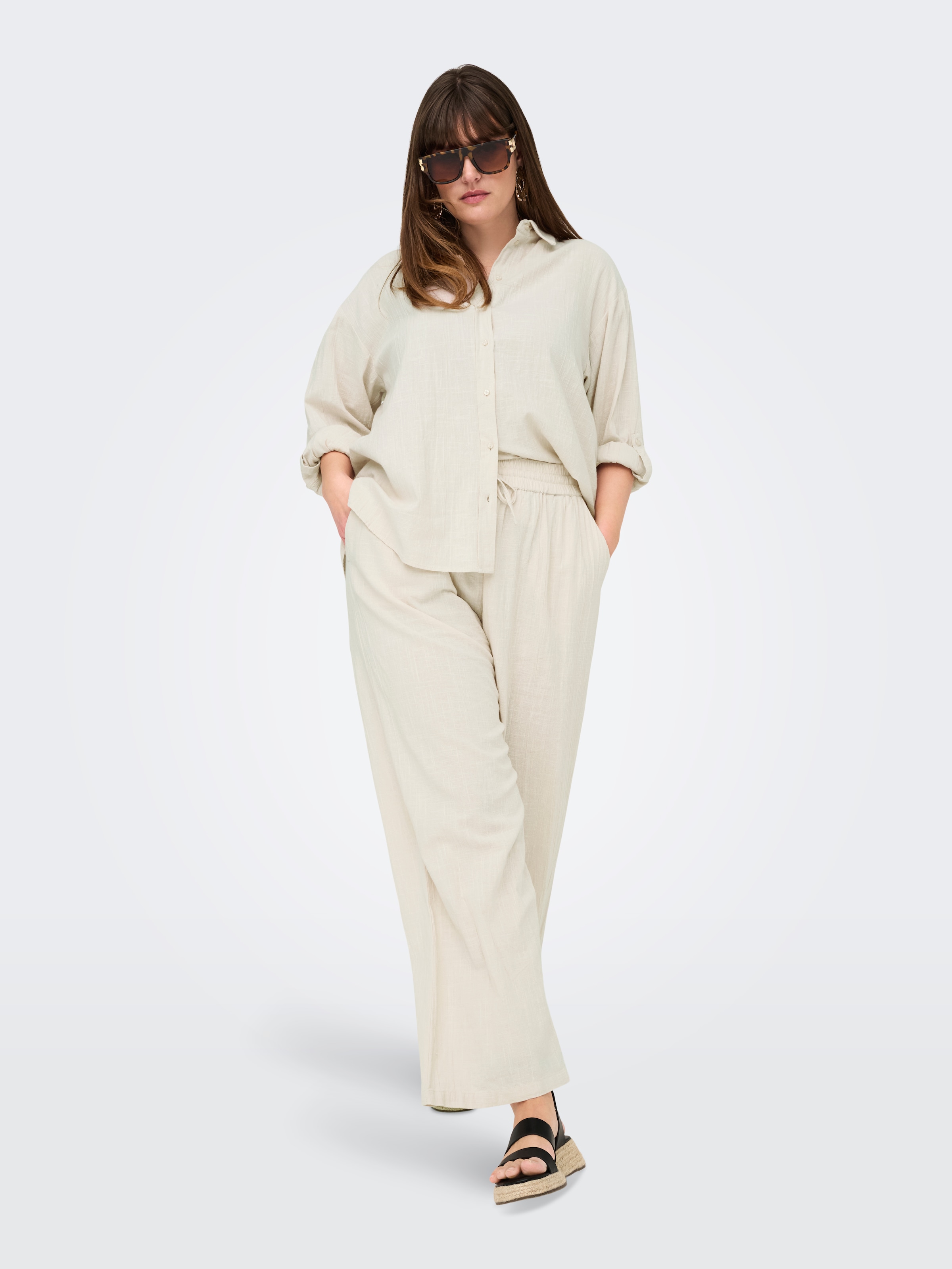 ONLY CARMAKOMA Schlupfhose »CARTIZANA COTTON LOOSE PANTS WVN NOOS«