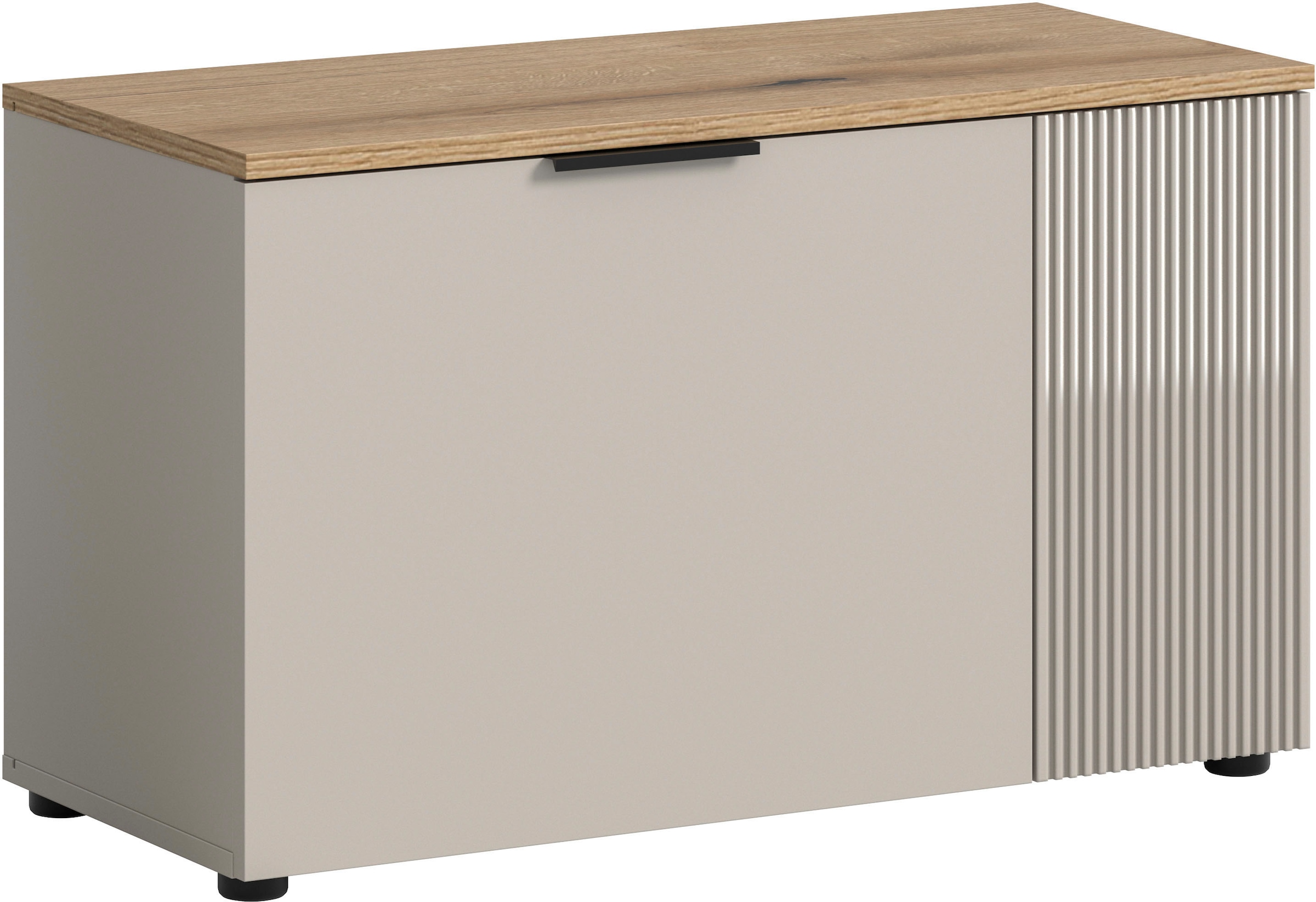 Image of Home affaire Sitzbank "EDIL, Breite 80cm, 2 Türen, 4 Fächer" moderne Farbkombination, Platz für ca. 6 Paar Schuhe, 1 Stk. tlg. Garderobenbank, Bank, Flurbank, Schuhbank, Dielenbank