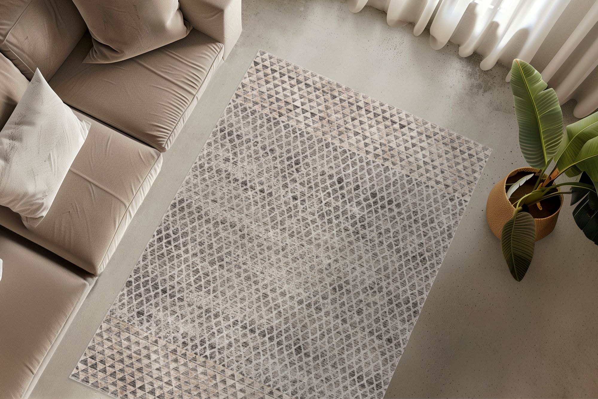 Kayoom Tapis »Amora 261« Rectangulaire 13 mm Höhe Kurzflor, Vintage, Hoch Tief Struktur, Wohnzimmer