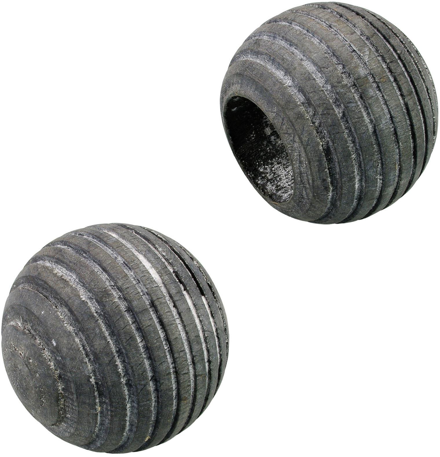Liedeco Tringle à rideaux »Terra Kugel mit Streifen« Ø 28 mm 1 course-läufig Dimension fixe
