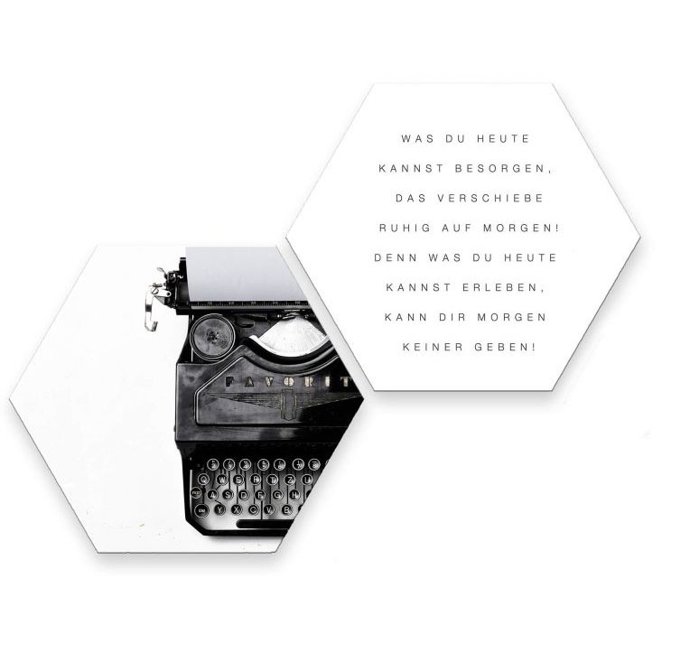 Image of Wall-Art Mehrteilige Bilder »Was du heute kannst besorgen«, (Set, 2 St.) bei Ackermann Versand Schweiz